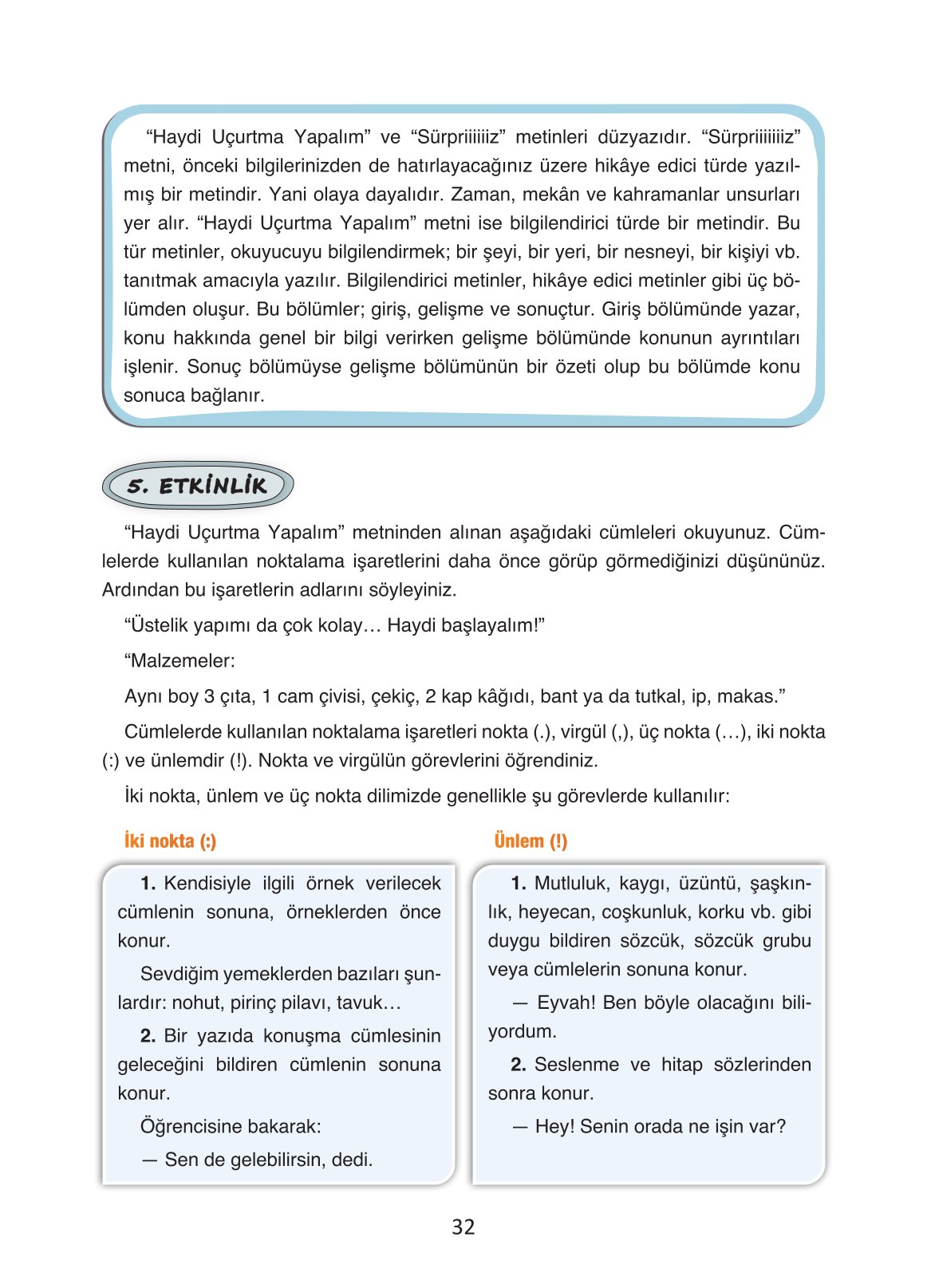 4. Sınıf Ada Yayıncılık Türkçe Ders Kitabı Sayfa 32 Cevapları