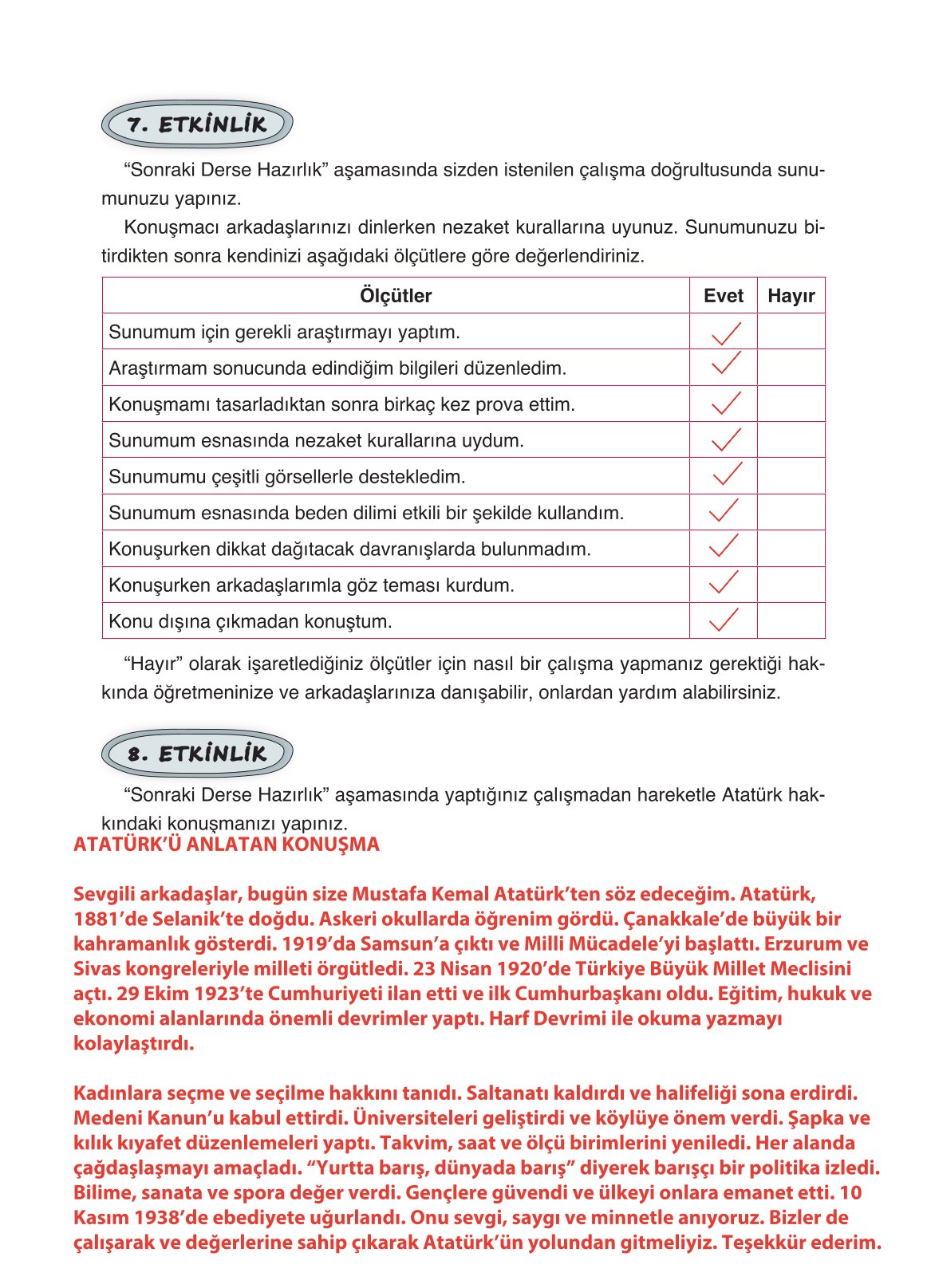 4. Sınıf Ada Yayıncılık Türkçe Ders Kitabı Sayfa 54 Cevapları