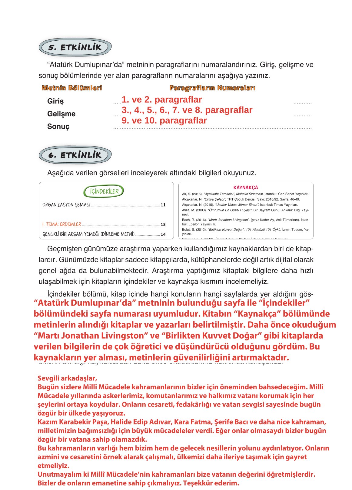4. Sınıf Ada Yayıncılık Türkçe Ders Kitabı Sayfa 59 Cevapları