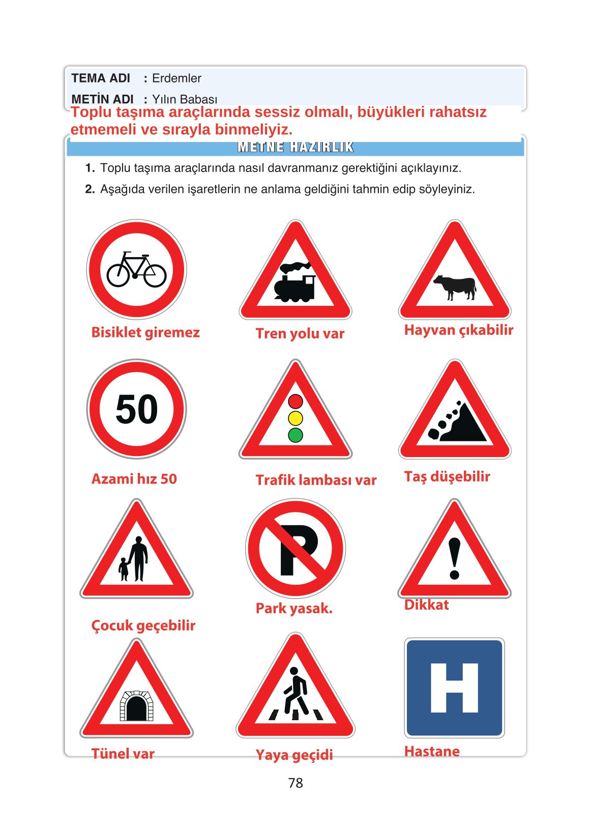 4. Sınıf Ada Yayıncılık Türkçe Ders Kitabı Sayfa 78 Cevapları 4. Sınıf Ada Yayıncılık Türkçe Ders Kitabı Sayfa 78 Cevapları