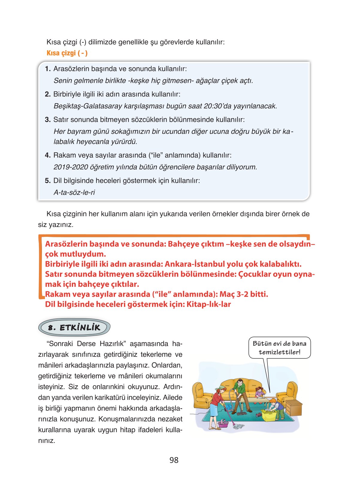 4. Sınıf Ada Yayıncılık Türkçe Ders Kitabı Sayfa 98 Cevapları