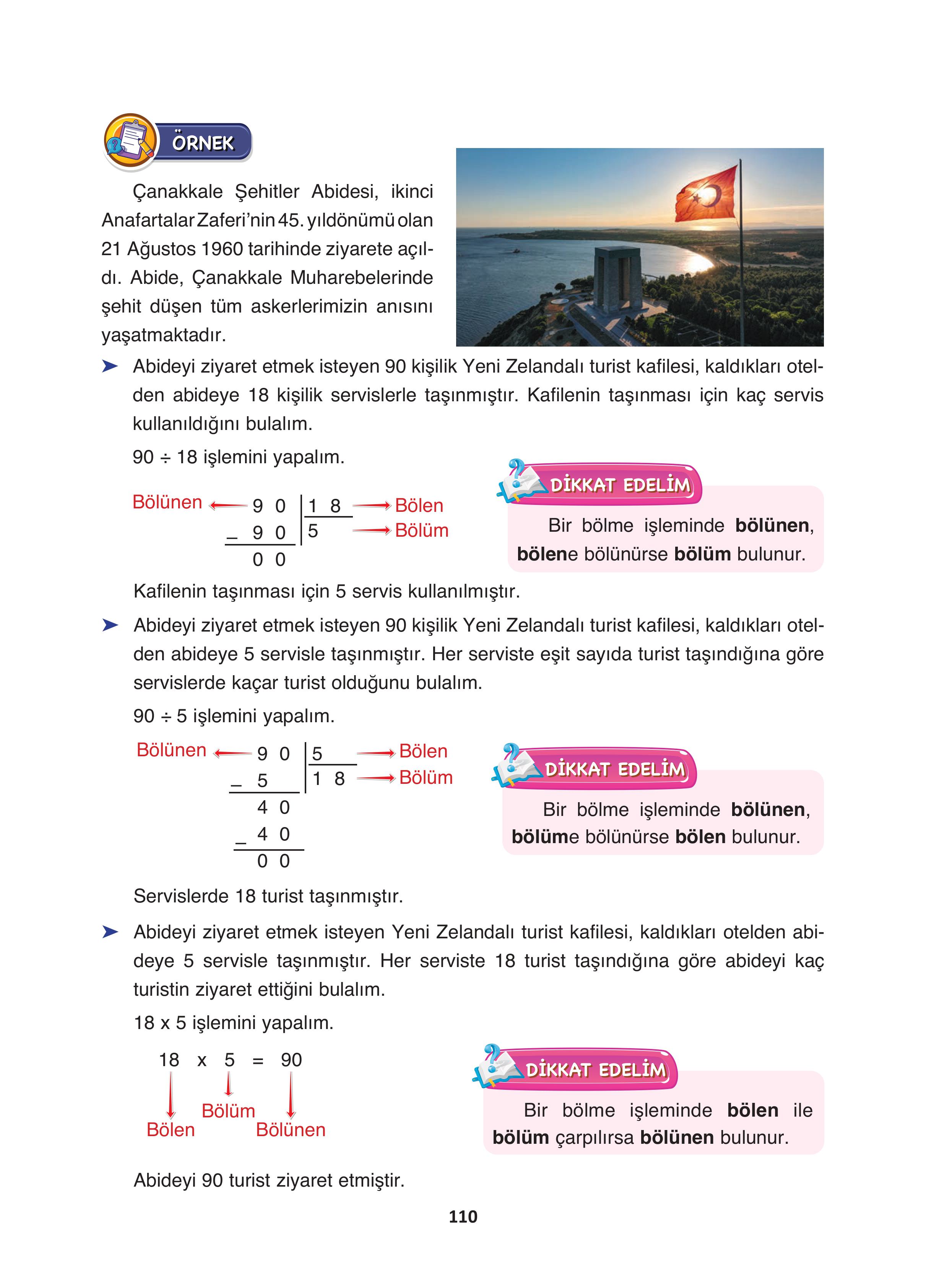 4. Sınıf Fersa Yayınları Matematik Ders Kitabı Sayfa 110 Cevapları