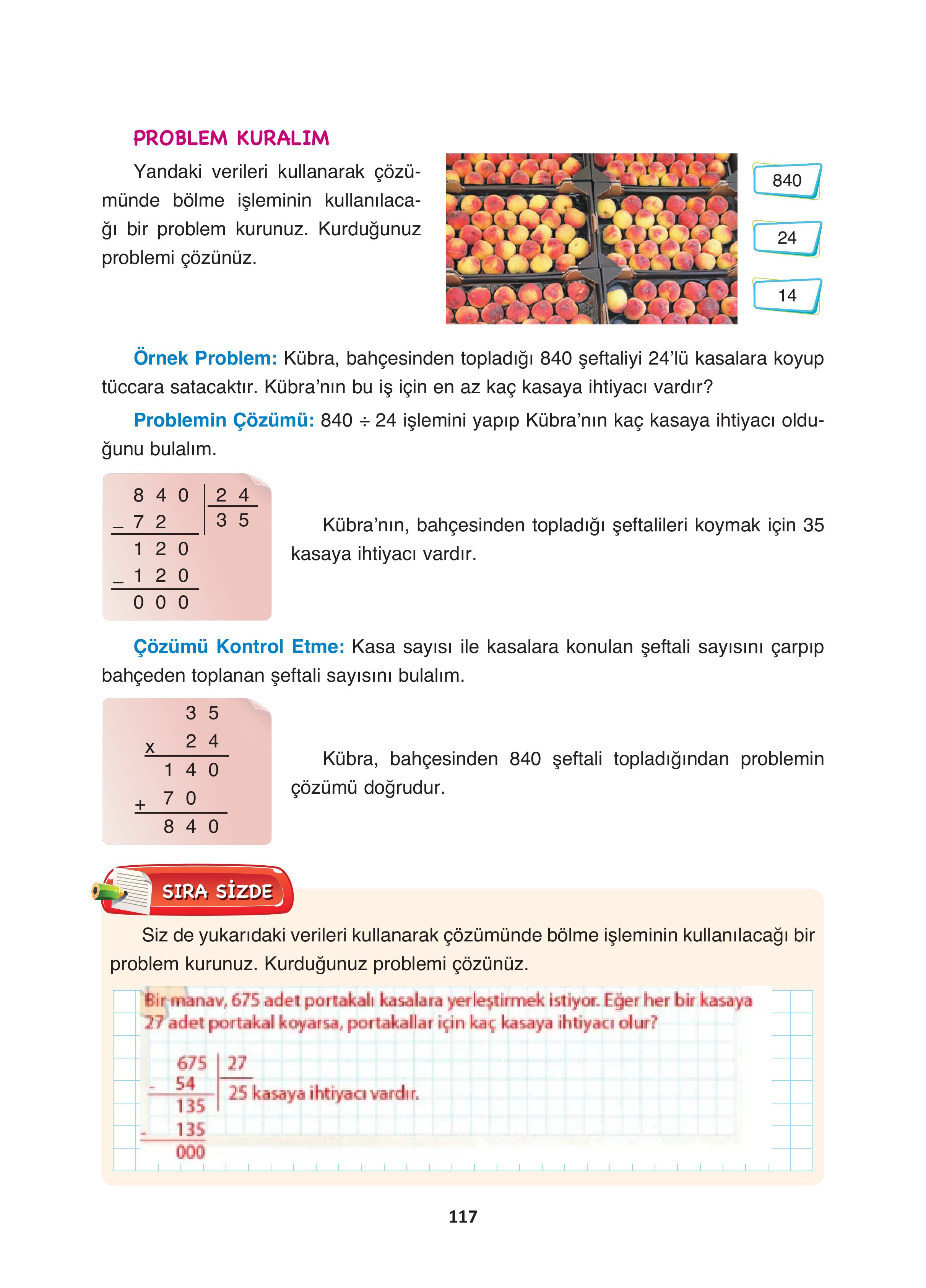 4. Sınıf Fersa Yayınları Matematik Ders Kitabı Sayfa 117 Cevapları