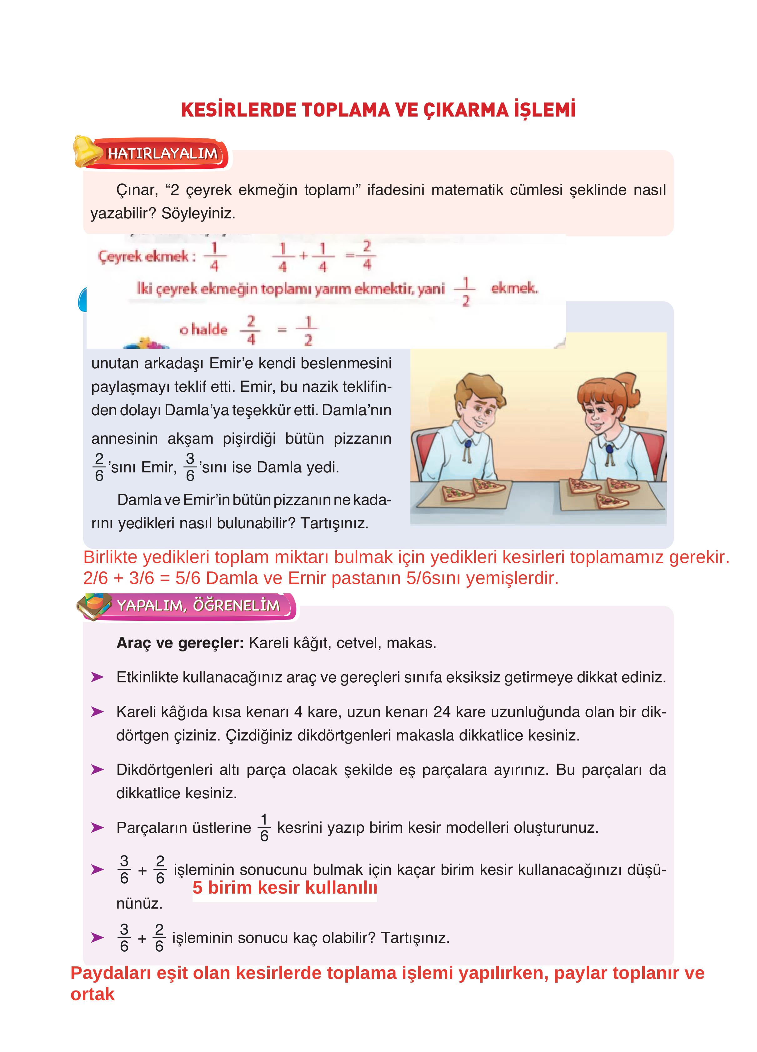 4. Sınıf Fersa Yayınları Matematik Ders Kitabı Sayfa 145 Cevapları