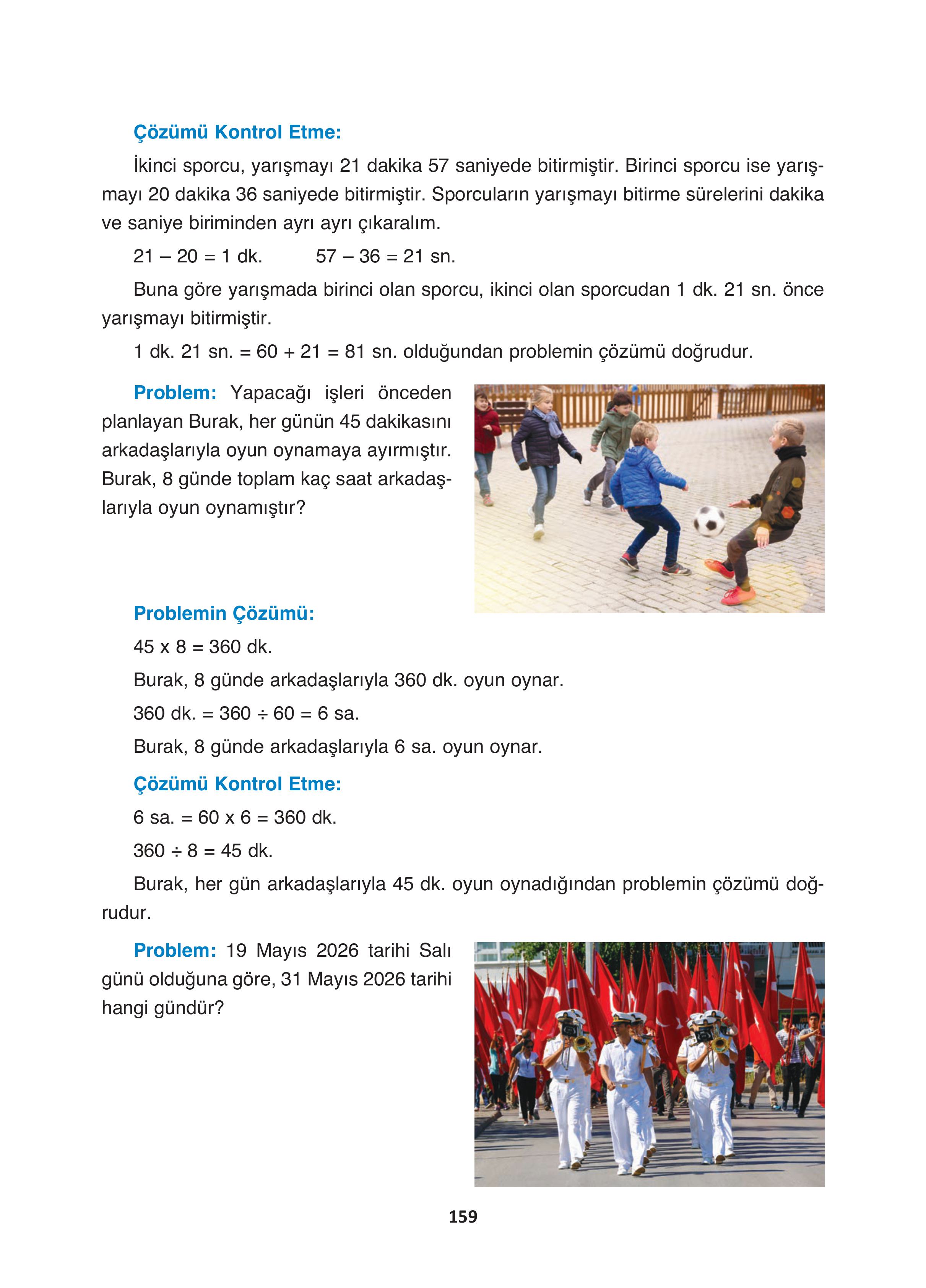 4. Sınıf Fersa Yayınları Matematik Ders Kitabı Sayfa 159 Cevapları 4. Sınıf Fersa Yayınları Matematik Ders Kitabı Sayfa 159 Cevapları