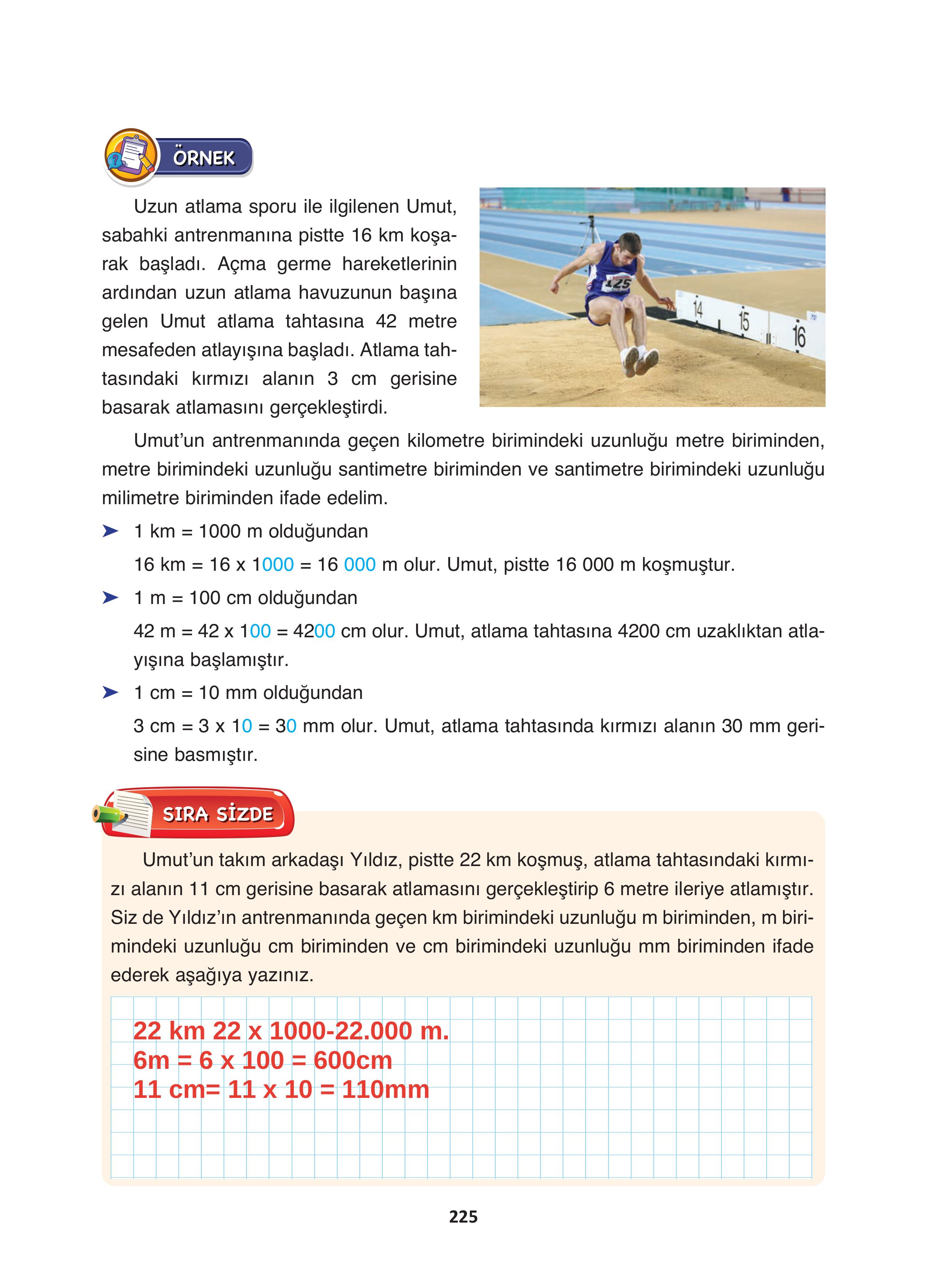 4. Sınıf Fersa Yayınları Matematik Ders Kitabı Sayfa 225 Cevapları