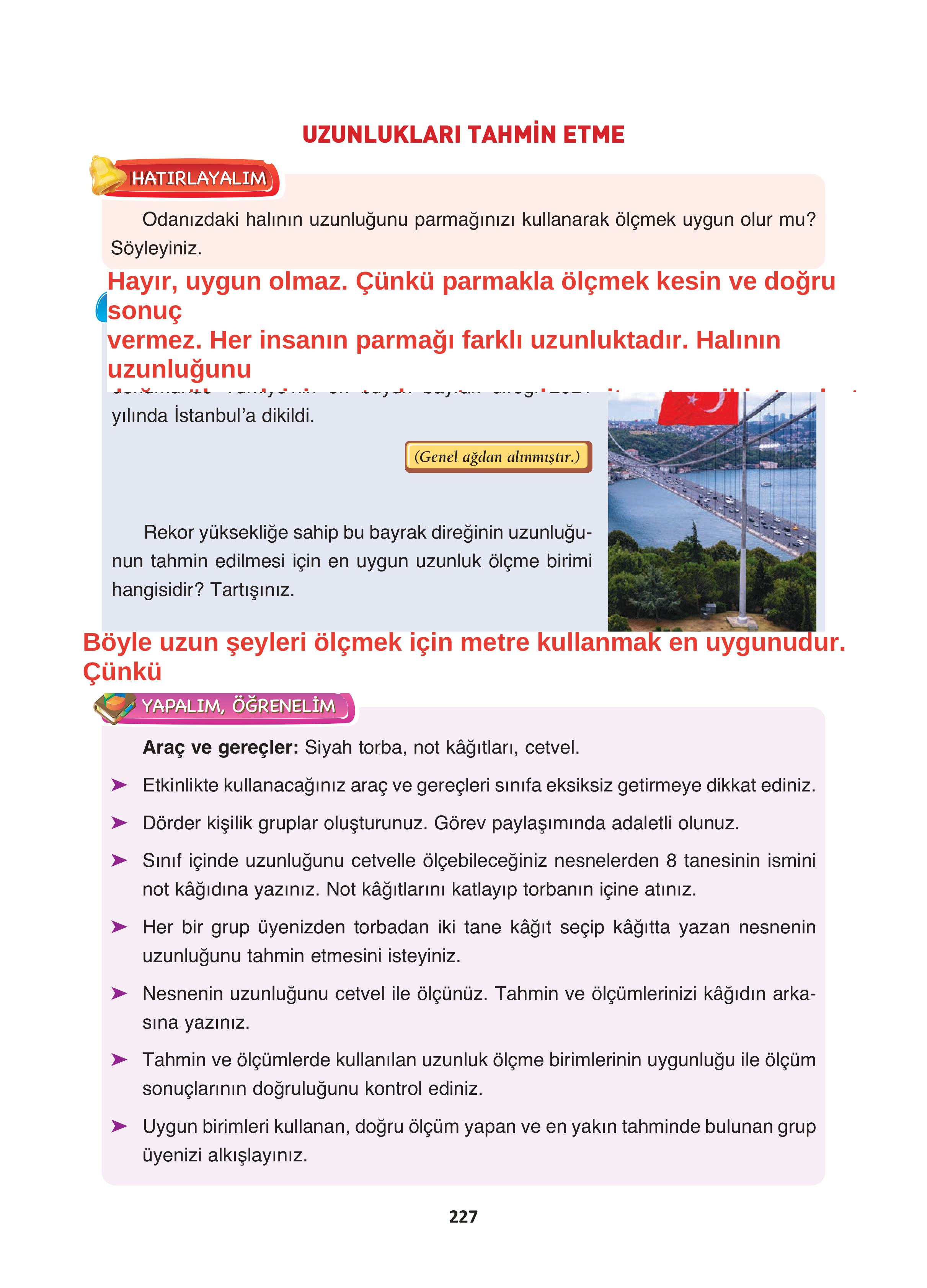 4. Sınıf Fersa Yayınları Matematik Ders Kitabı Sayfa 227 Cevapları