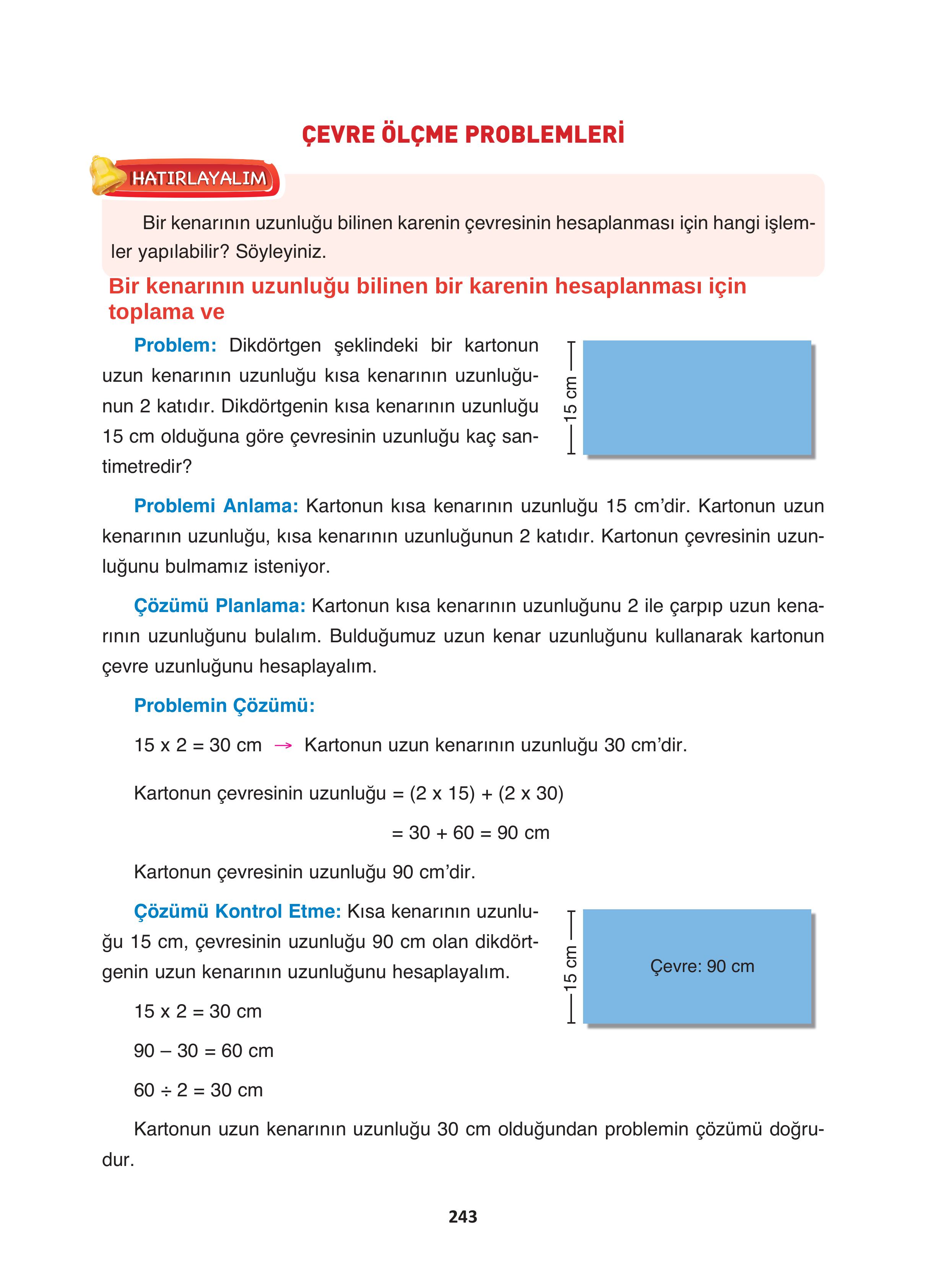 4. Sınıf Fersa Yayınları Matematik Ders Kitabı Sayfa 243 Cevapları