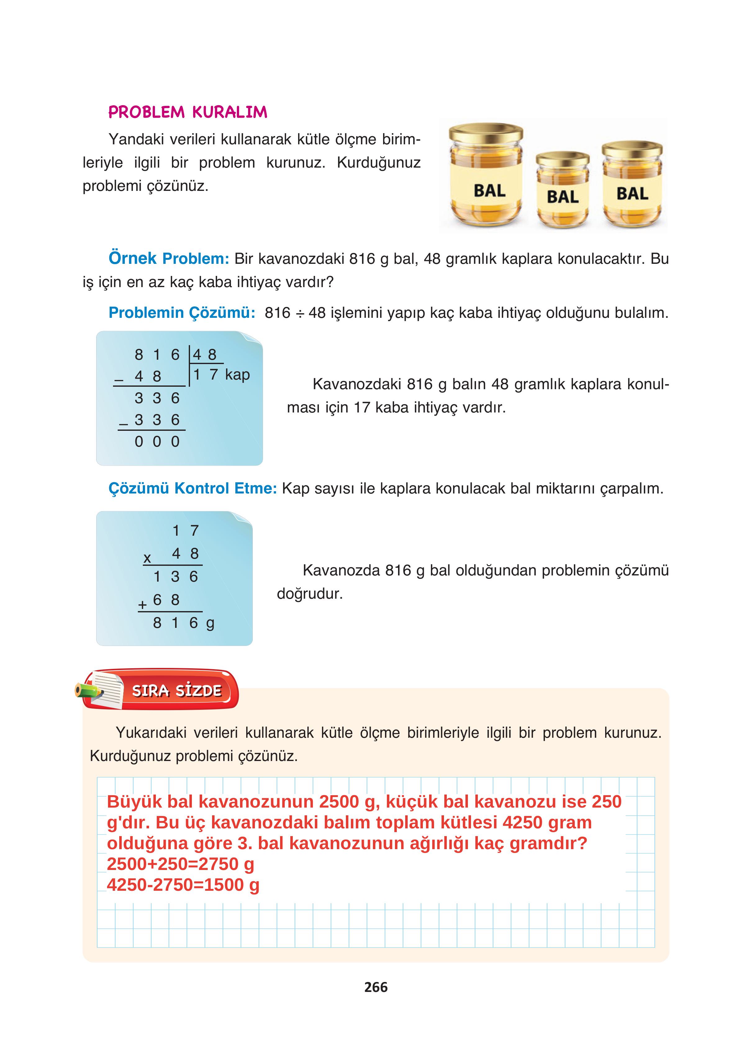 4. Sınıf Fersa Yayınları Matematik Ders Kitabı Sayfa 266 Cevapları