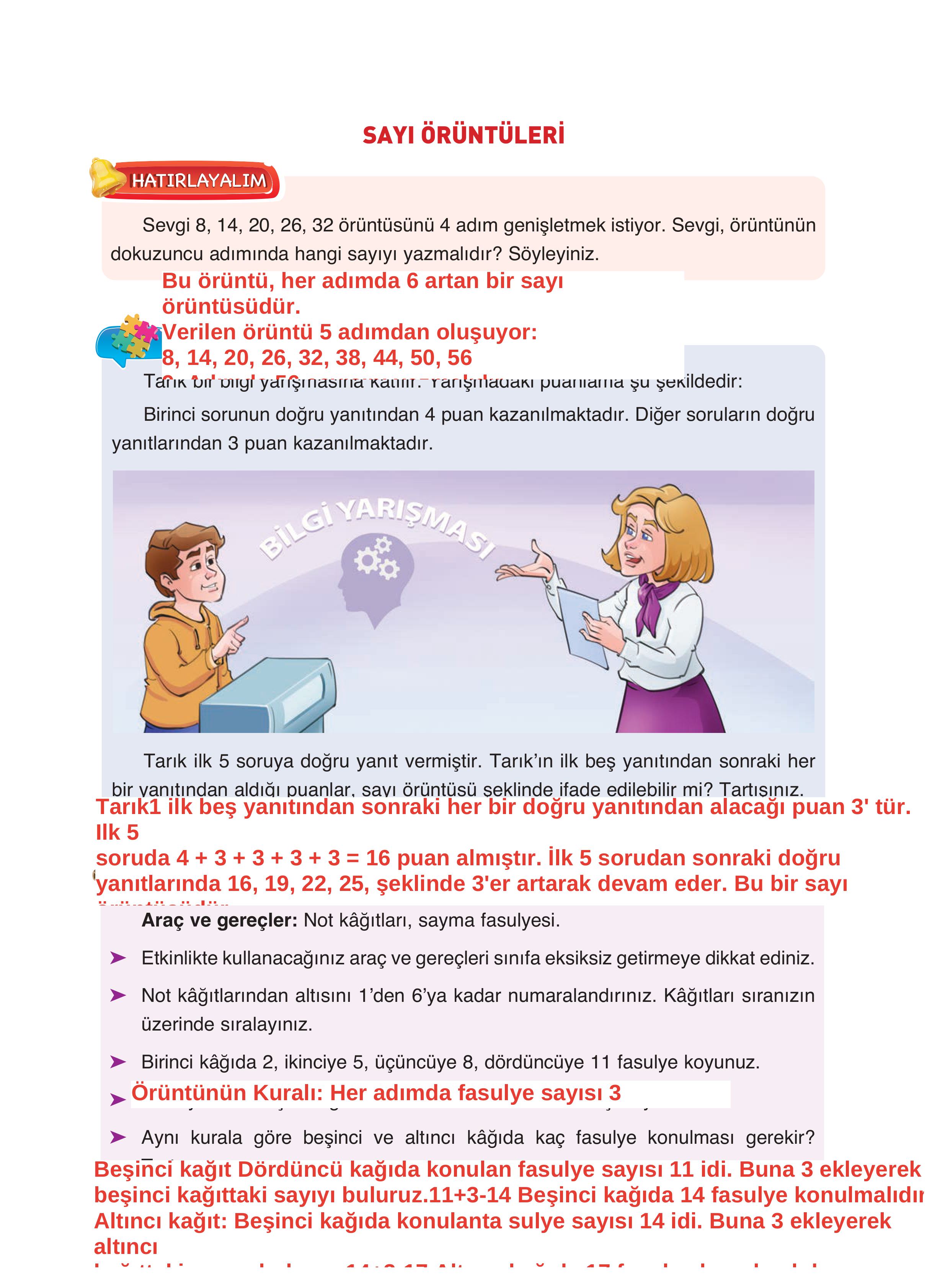 4. Sınıf Fersa Yayınları Matematik Ders Kitabı Sayfa 29 Cevapları