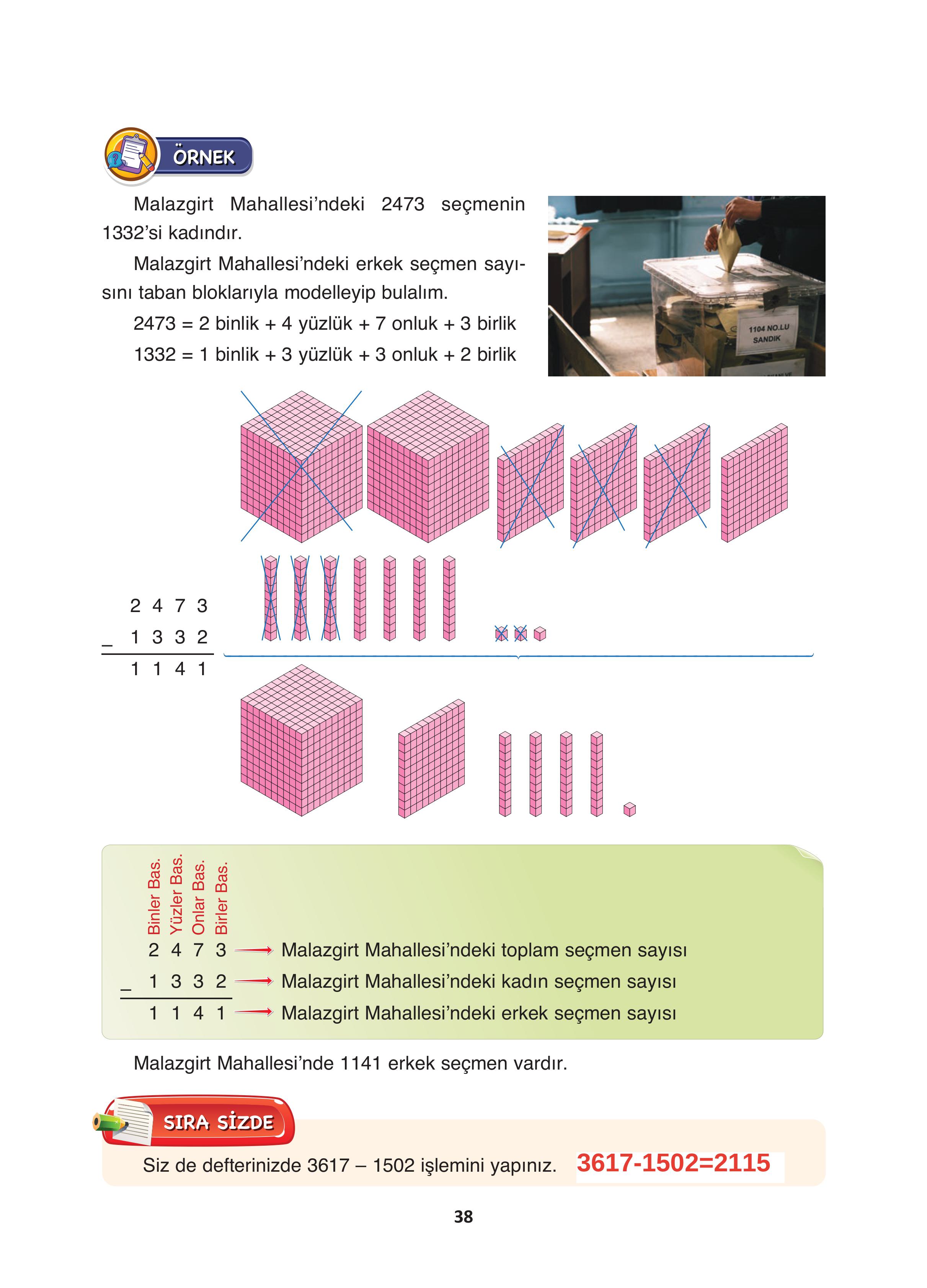 4. Sınıf Fersa Yayınları Matematik Ders Kitabı Sayfa 38 Cevapları