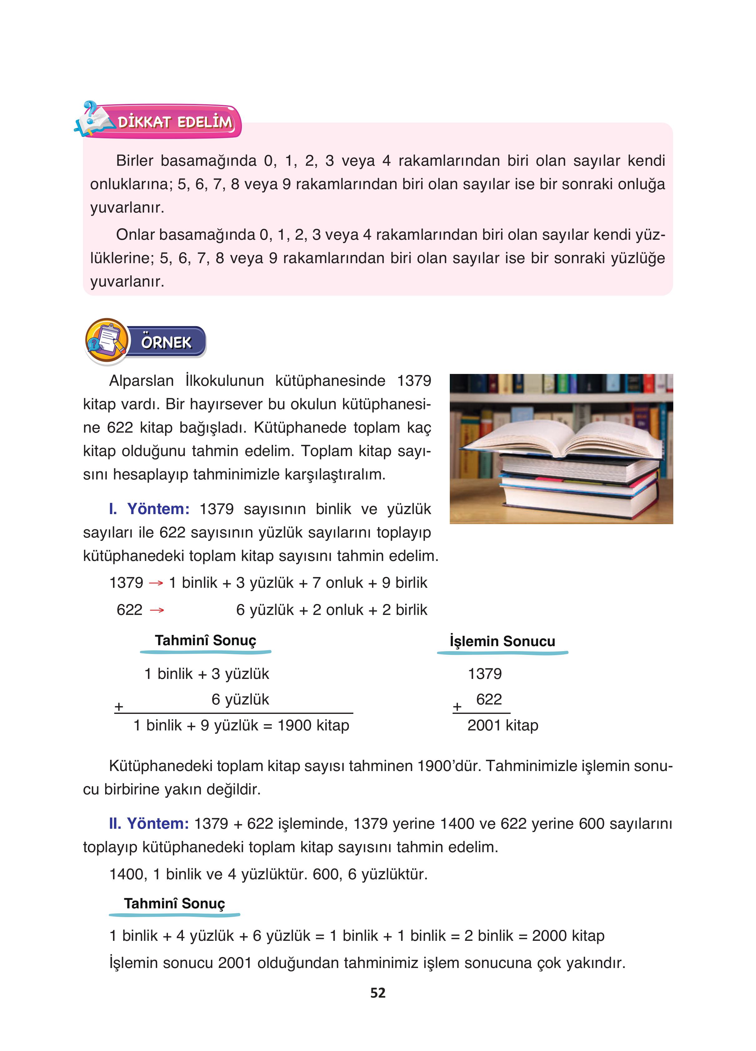 4. Sınıf Fersa Yayınları Matematik Ders Kitabı Sayfa 52 Cevapları