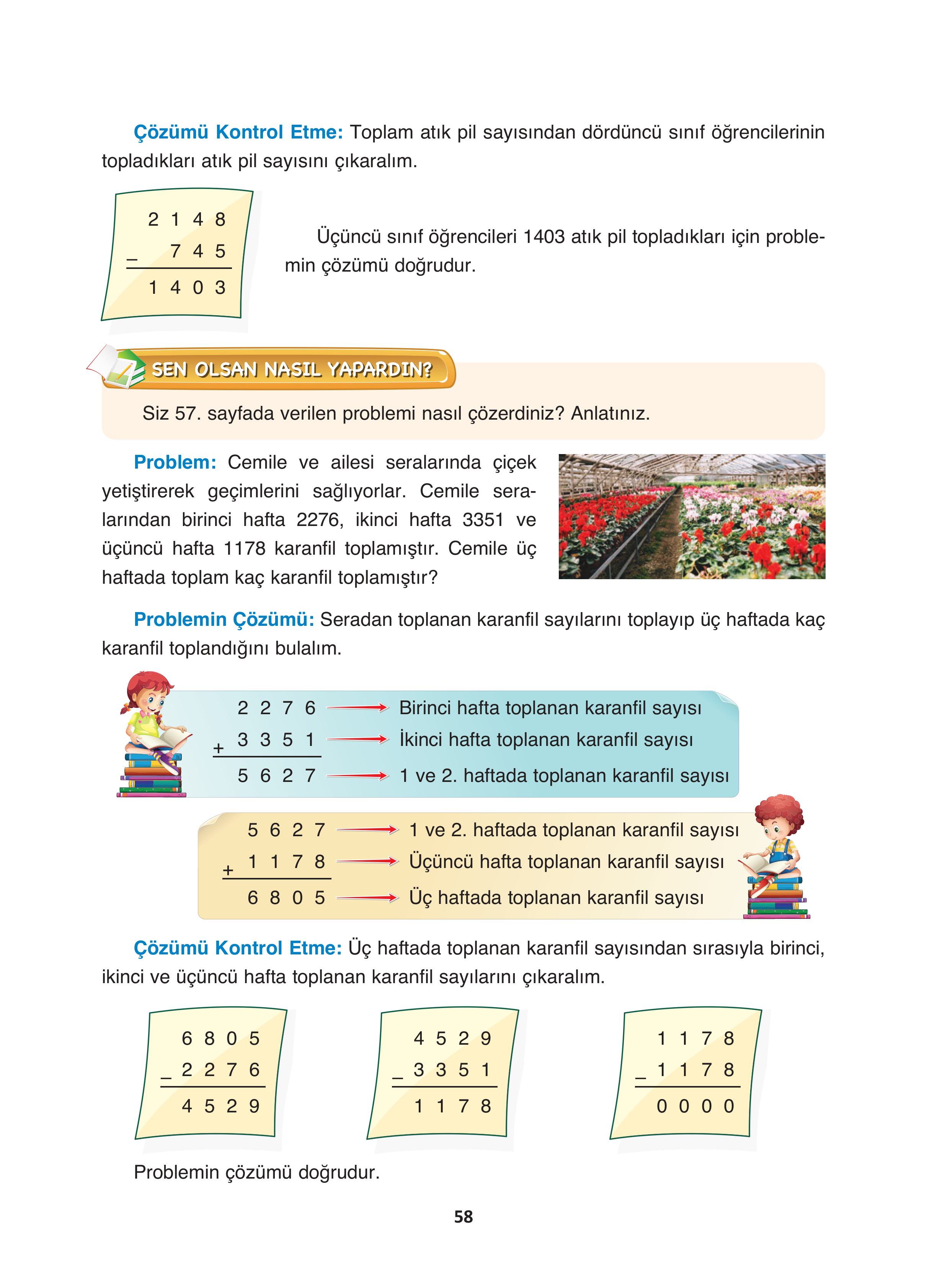 4. Sınıf Fersa Yayınları Matematik Ders Kitabı Sayfa 58 Cevapları 4. Sınıf Fersa Yayınları Matematik Ders Kitabı Sayfa 58 Cevapları