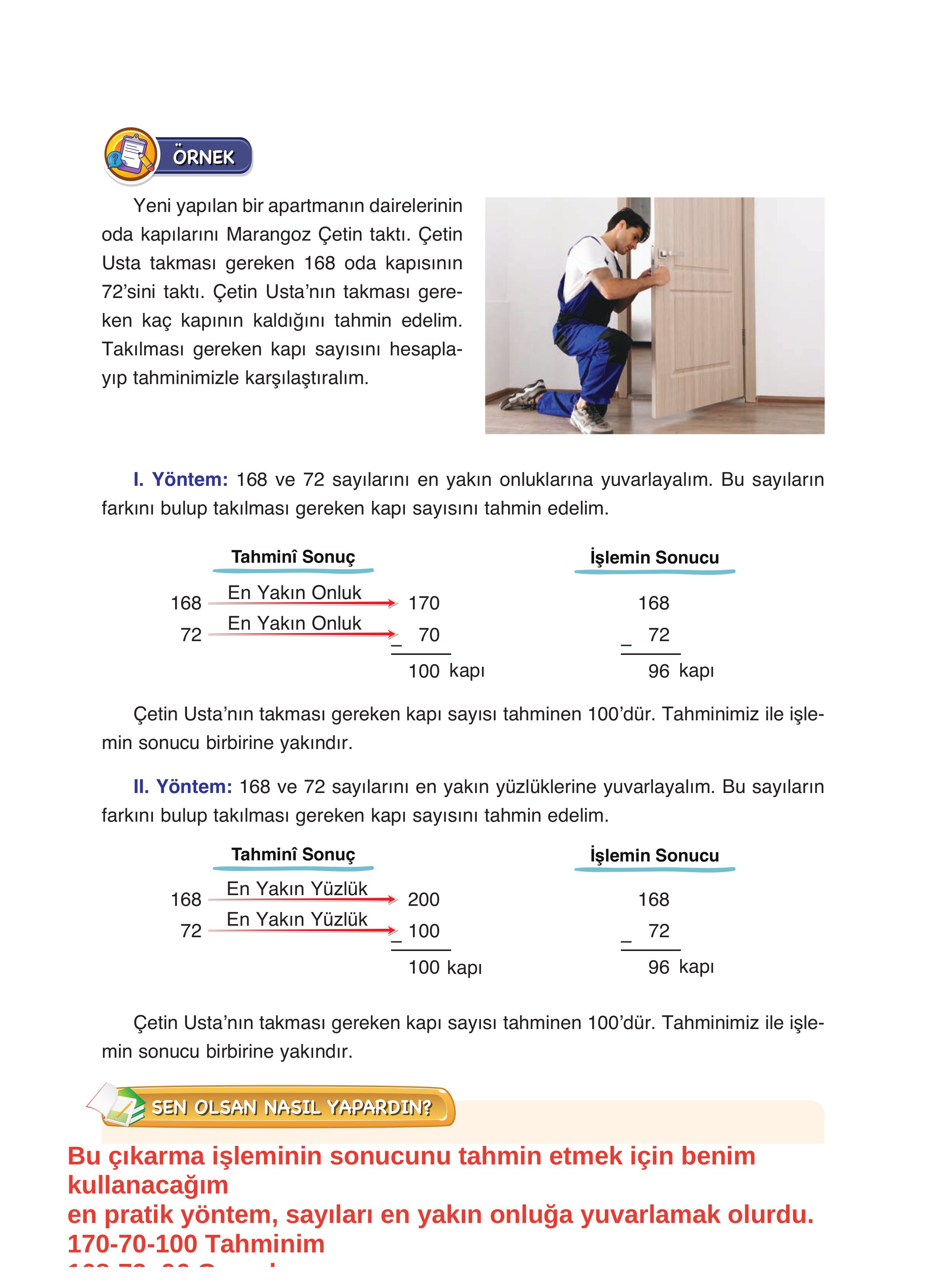4. Sınıf Fersa Yayınları Matematik Ders Kitabı Sayfa 62 Cevapları