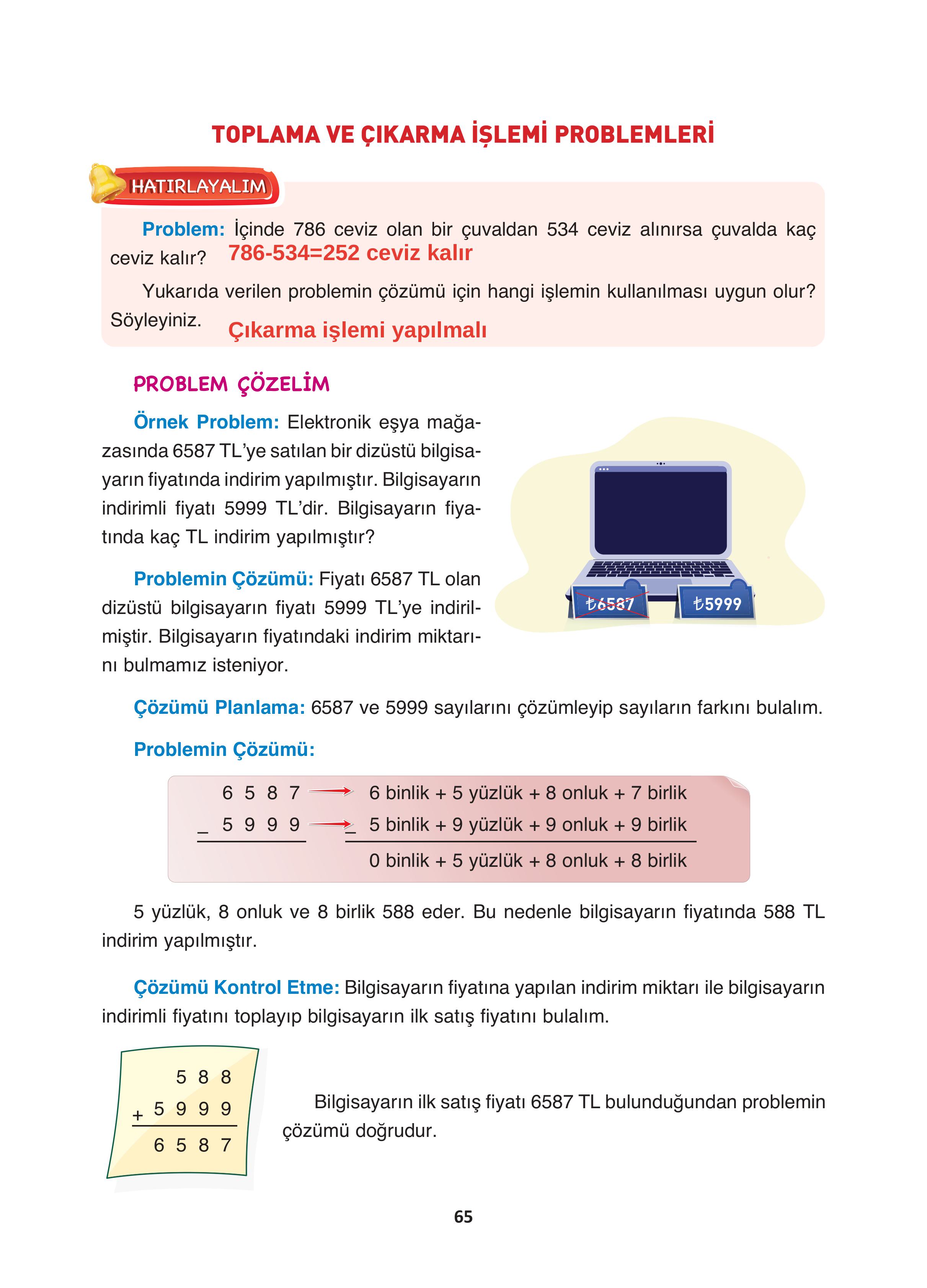 4. Sınıf Fersa Yayınları Matematik Ders Kitabı Sayfa 65 Cevapları 4. Sınıf Fersa Yayınları Matematik Ders Kitabı Sayfa 65 Cevapları