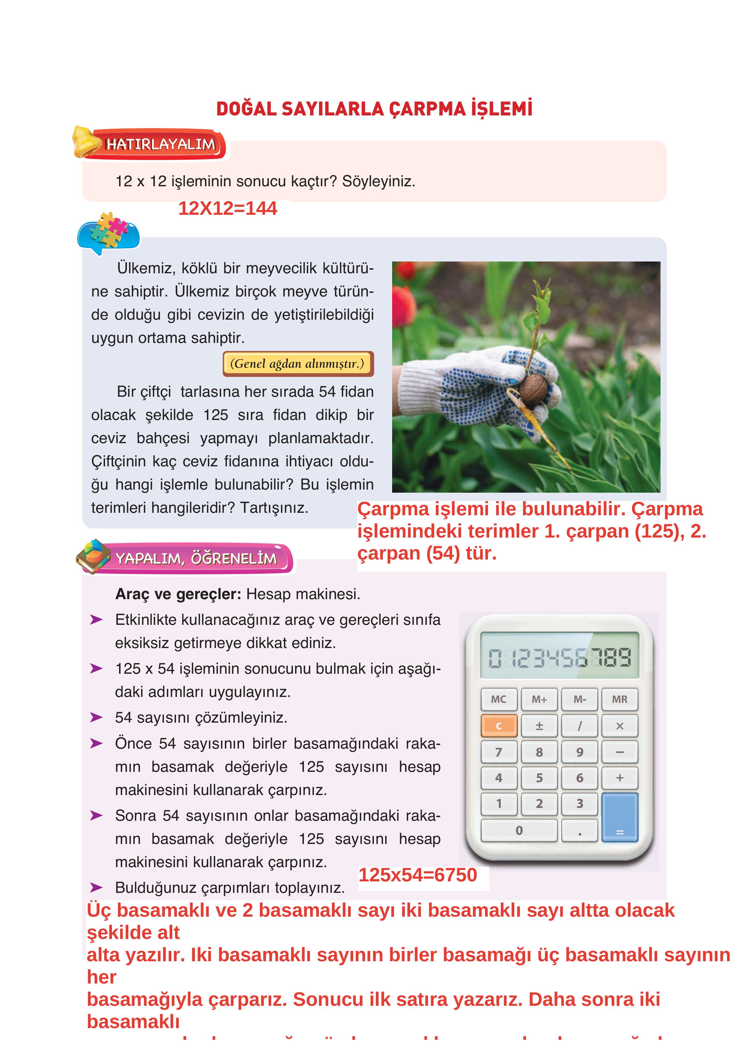 4. Sınıf Fersa Yayınları Matematik Ders Kitabı Sayfa 74 Cevapları