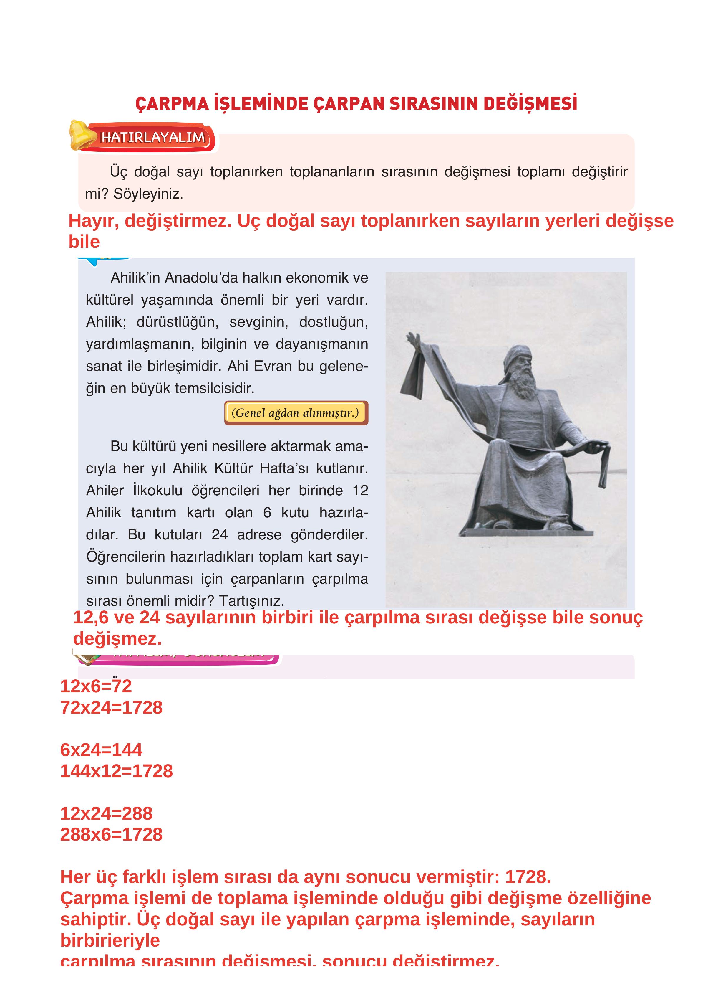 4. Sınıf Fersa Yayınları Matematik Ders Kitabı Sayfa 78 Cevapları