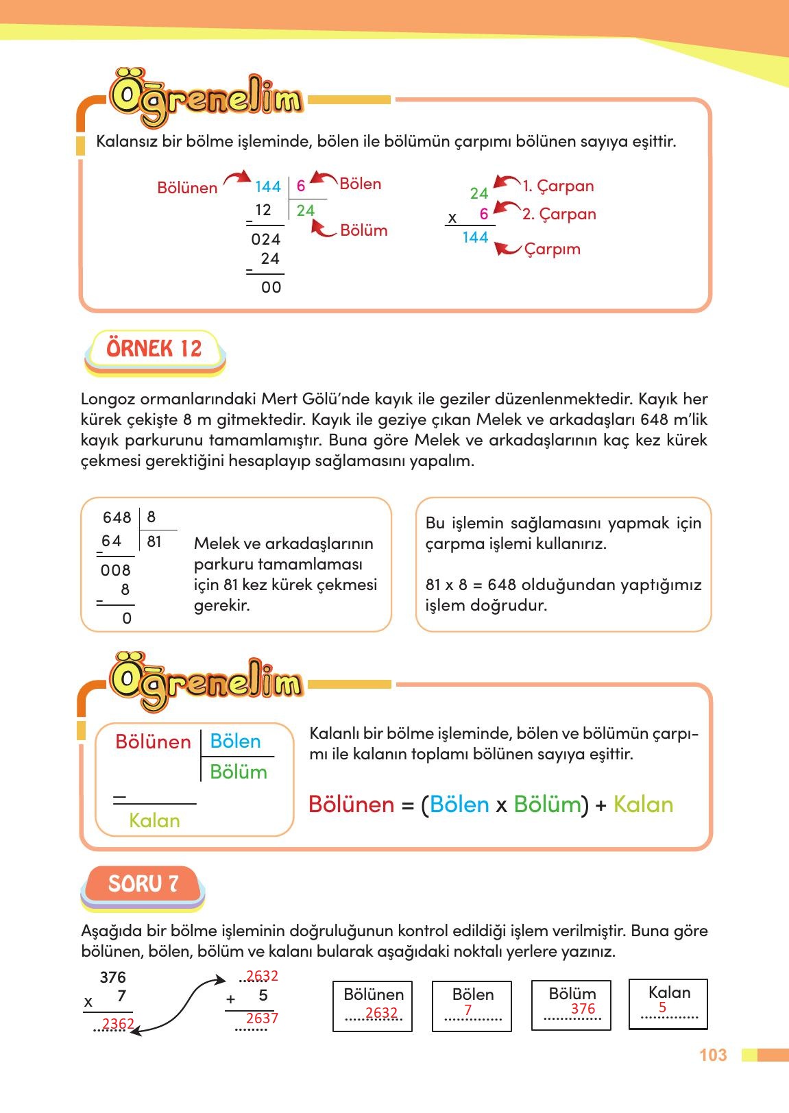 4. Sınıf Meb Yayınları Matematik Ders Kitabı Sayfa 104 Cevapları