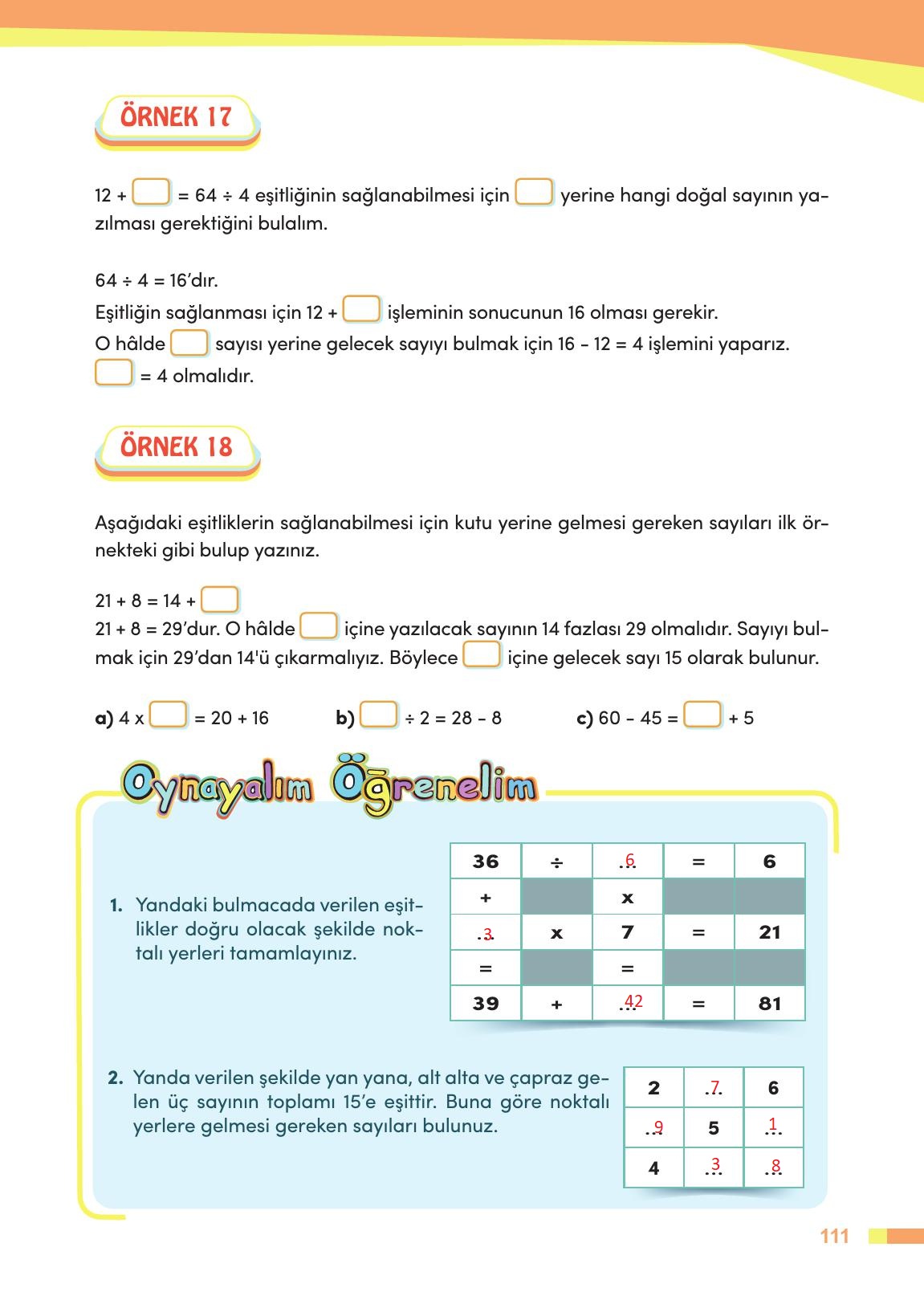 4. Sınıf Meb Yayınları Matematik Ders Kitabı Sayfa 112 Cevapları