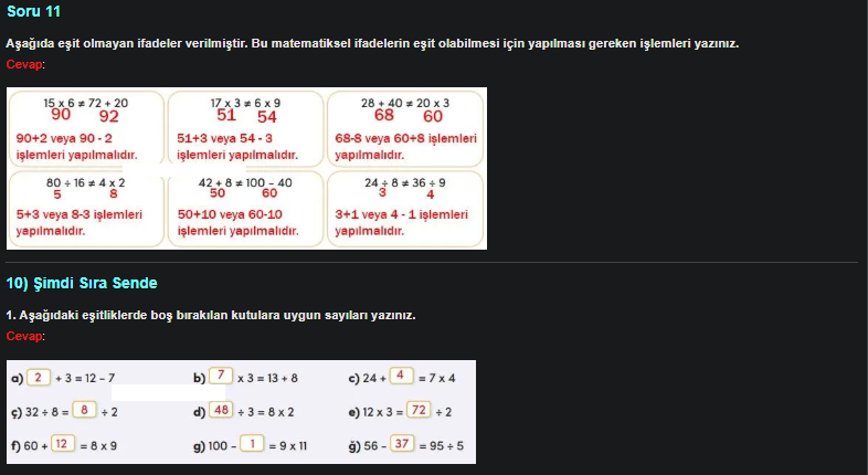 4. Sınıf Meb Yayınları Matematik Ders Kitabı Sayfa 114 Cevapları