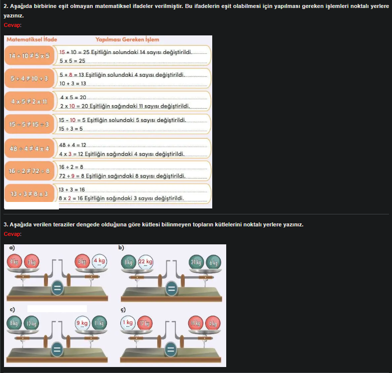 4. Sınıf Meb Yayınları Matematik Ders Kitabı Sayfa 115 Cevapları