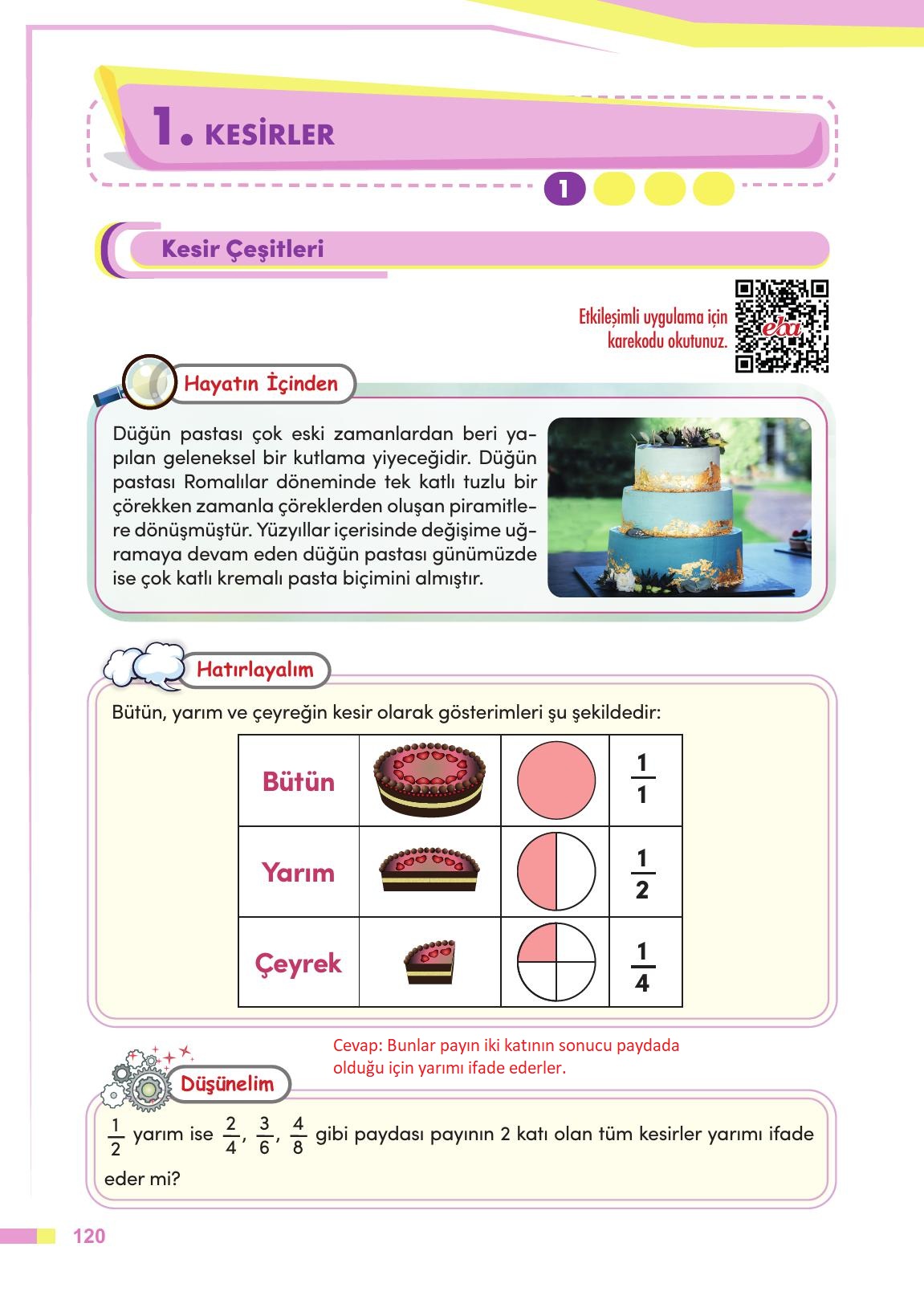4. Sınıf Meb Yayınları Matematik Ders Kitabı Sayfa 121 Cevapları