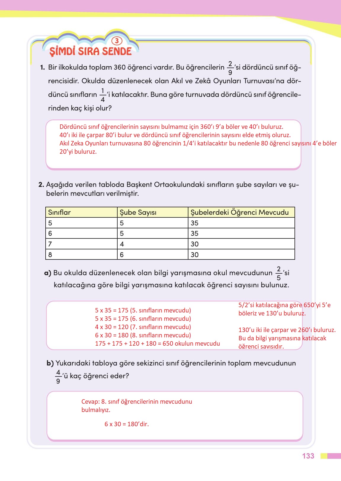 4. Sınıf Meb Yayınları Matematik Ders Kitabı Sayfa 134 Cevapları