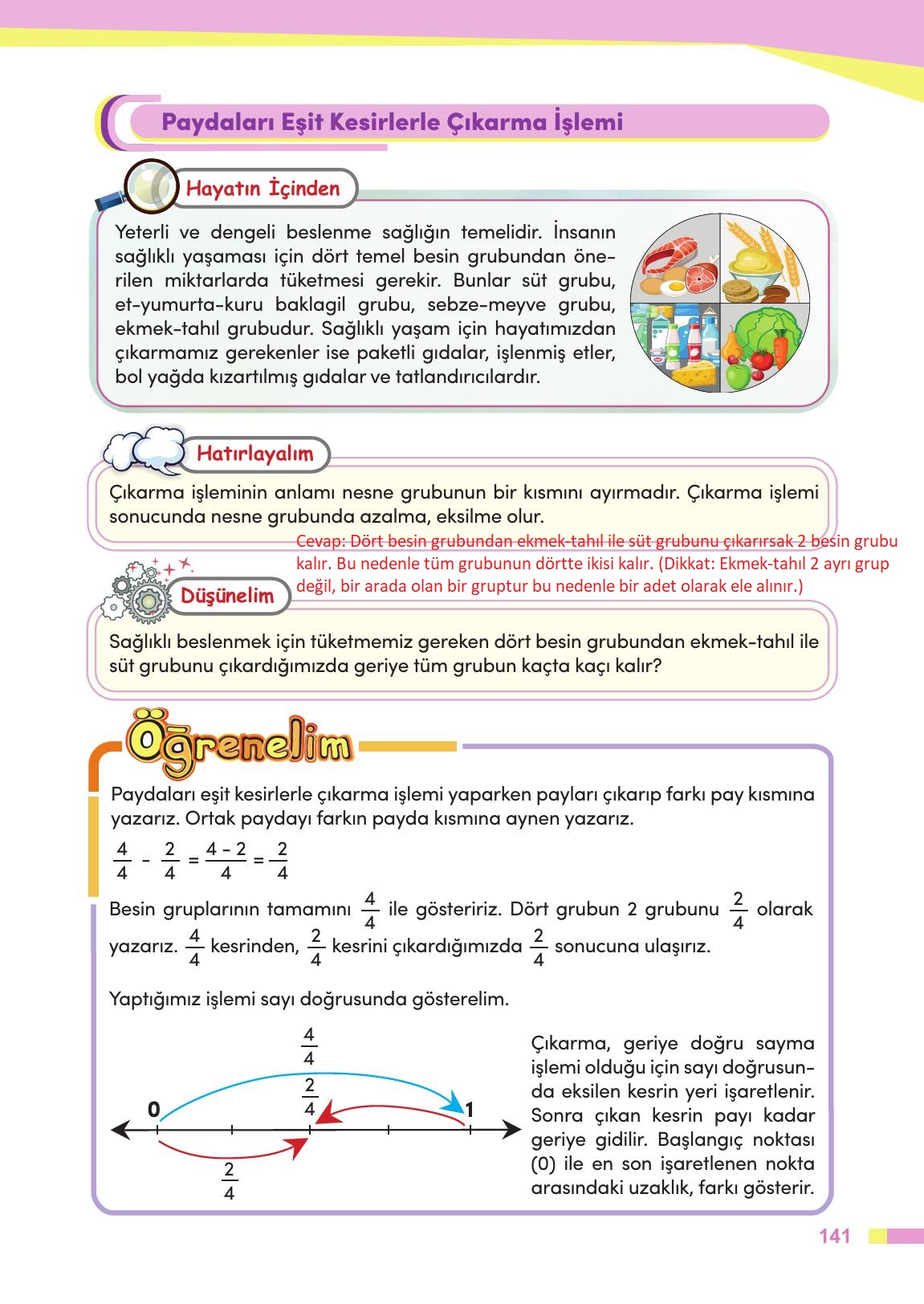 4. Sınıf Meb Yayınları Matematik Ders Kitabı Sayfa 142 Cevapları