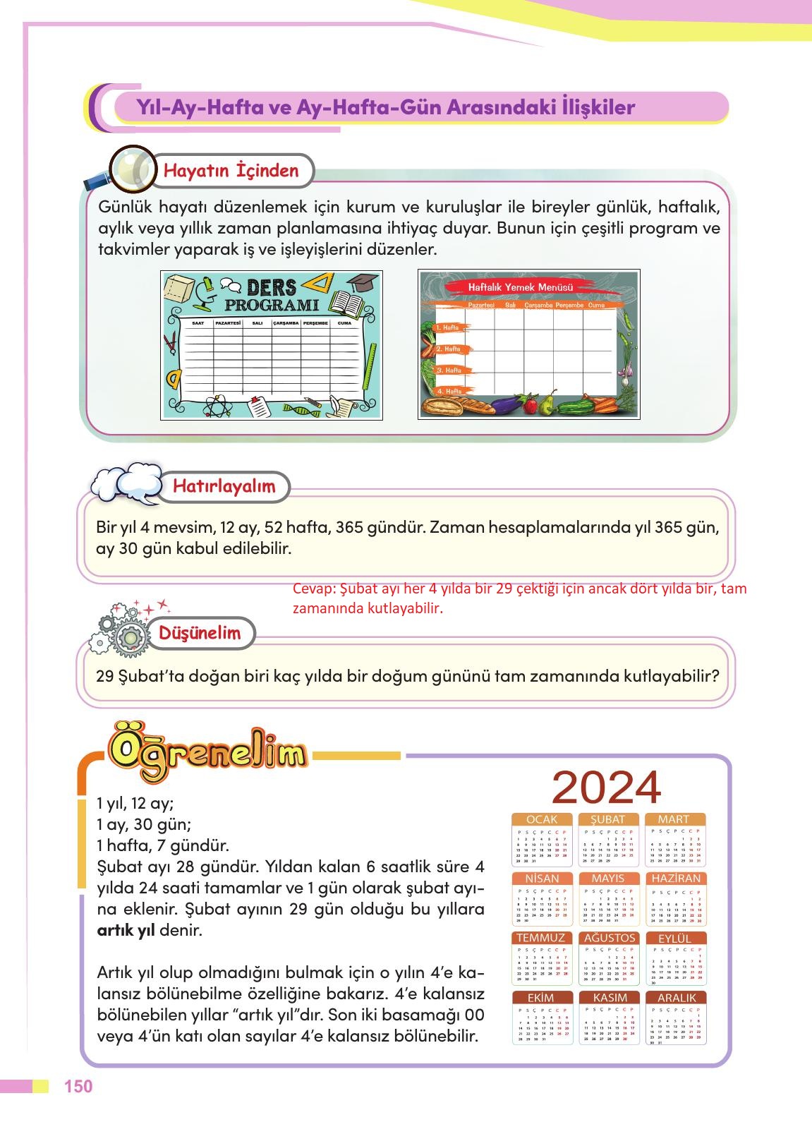 4. Sınıf Meb Yayınları Matematik Ders Kitabı Sayfa 151 Cevapları 4. Sınıf Meb Yayınları Matematik Ders Kitabı Sayfa 151 Cevapları