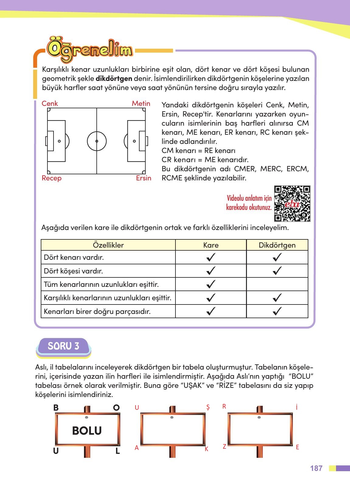 4. Sınıf Meb Yayınları Matematik Ders Kitabı Sayfa 188 Cevapları
