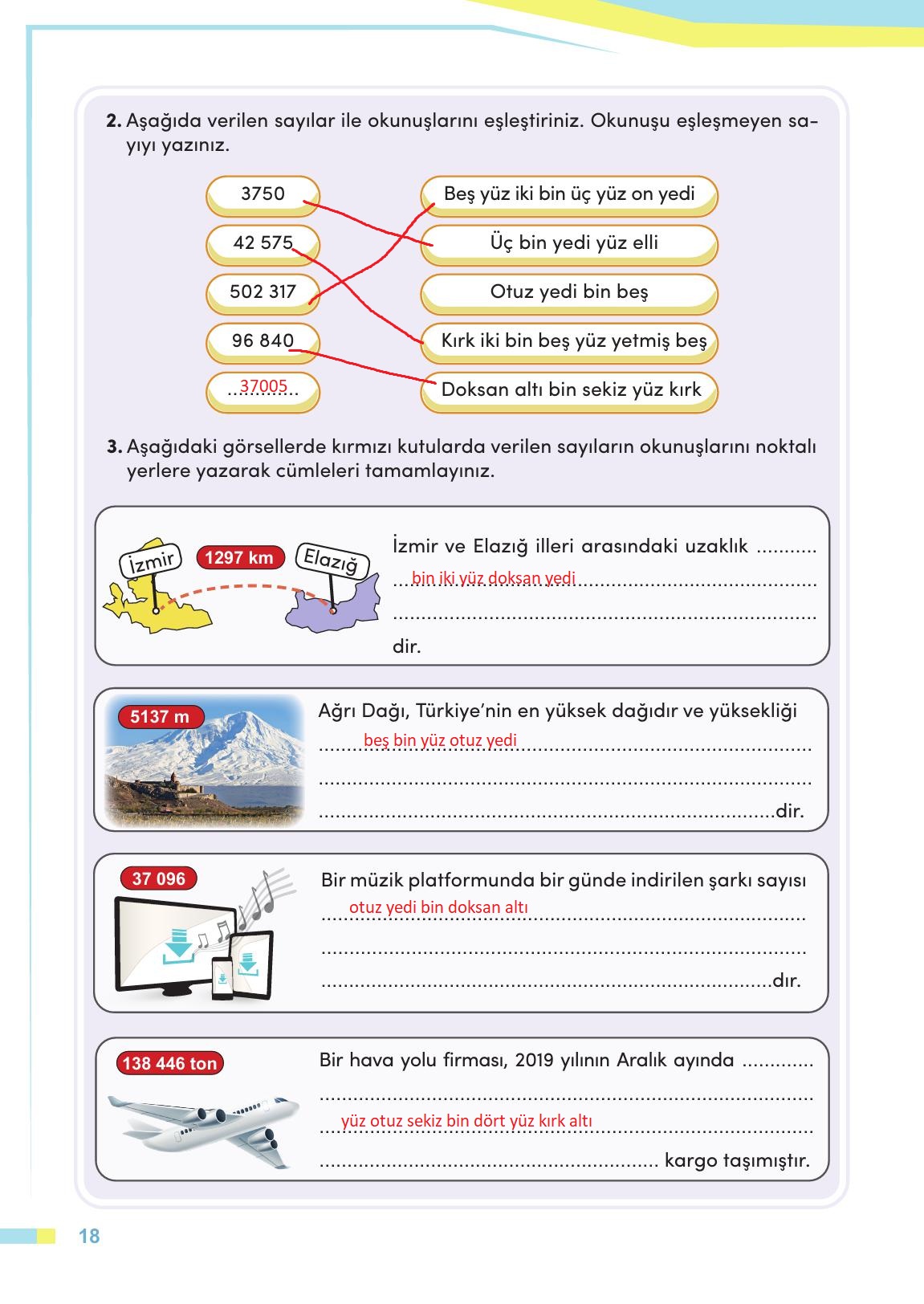 4. Sınıf Meb Yayınları Matematik Ders Kitabı Sayfa 19 Cevapları