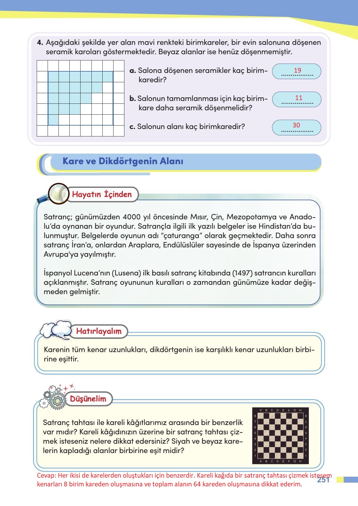 4. Sınıf Meb Yayınları Matematik Ders Kitabı Sayfa 252 Cevapları