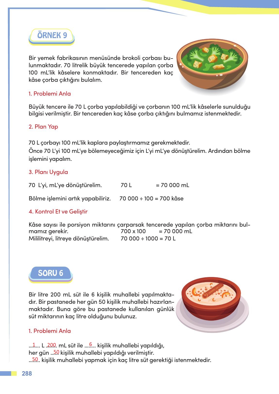 4. Sınıf Meb Yayınları Matematik Ders Kitabı Sayfa 289 Cevapları