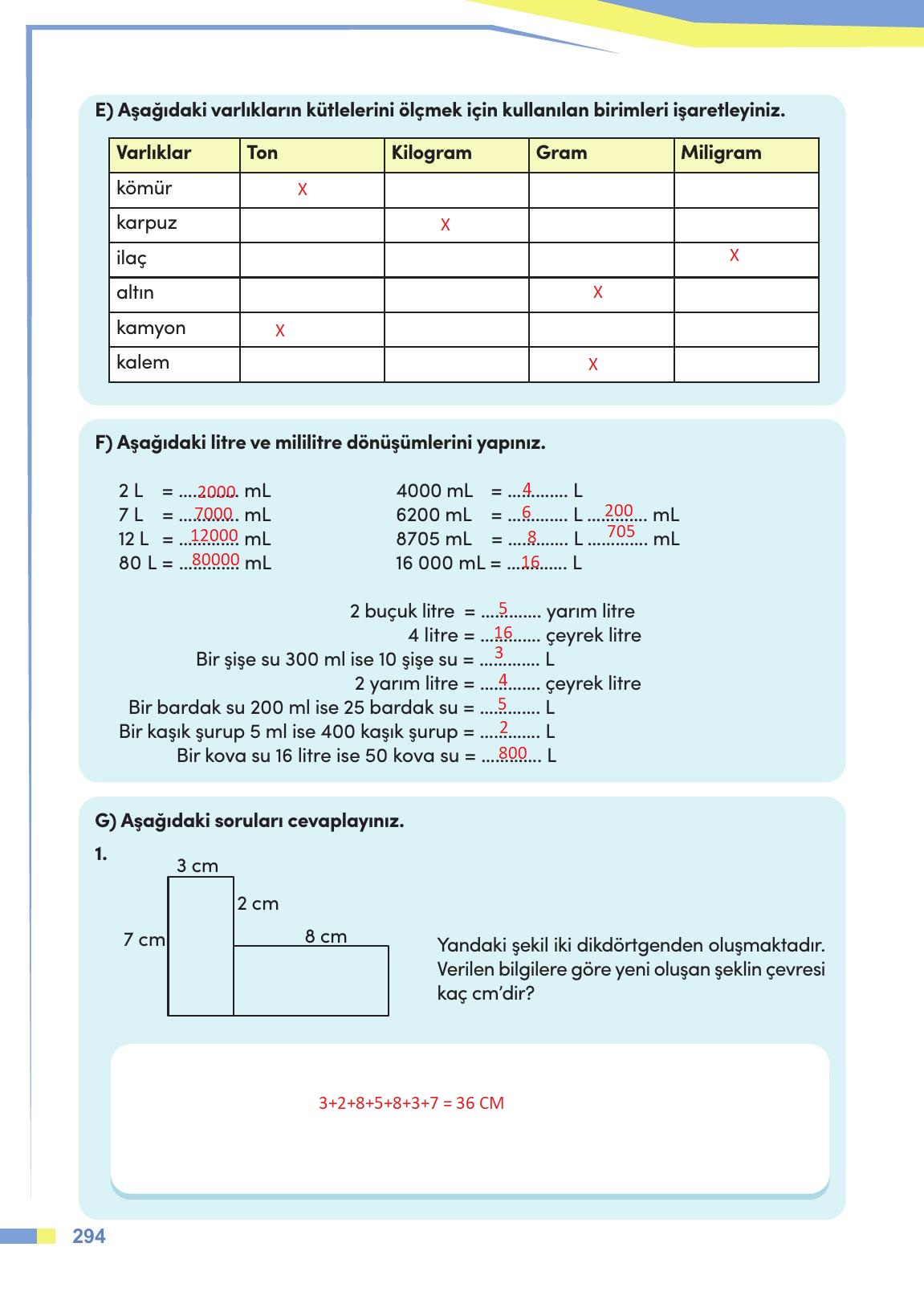 4. Sınıf Meb Yayınları Matematik Ders Kitabı Sayfa 295 Cevapları