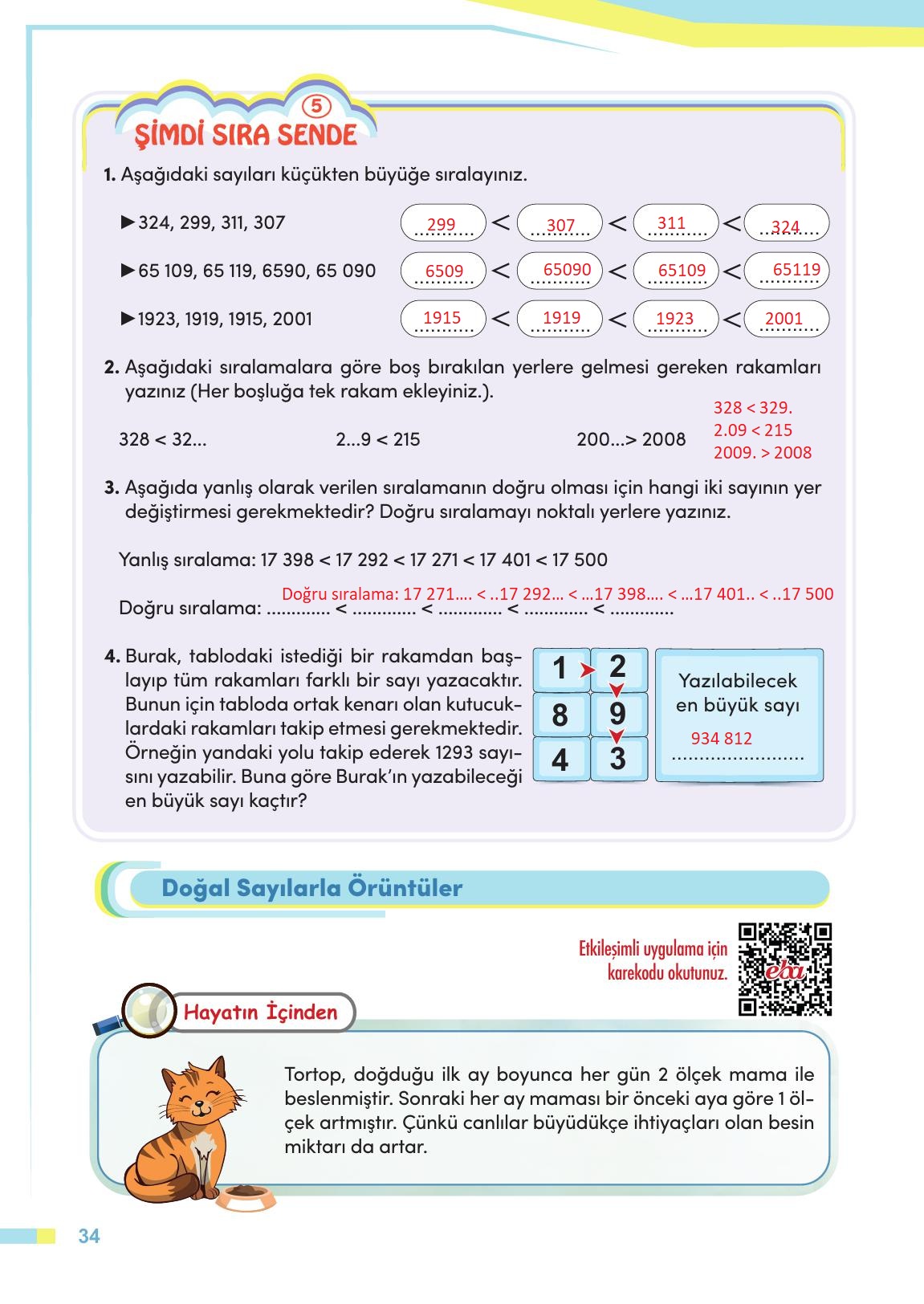 4. Sınıf Meb Yayınları Matematik Ders Kitabı Sayfa 35 Cevapları