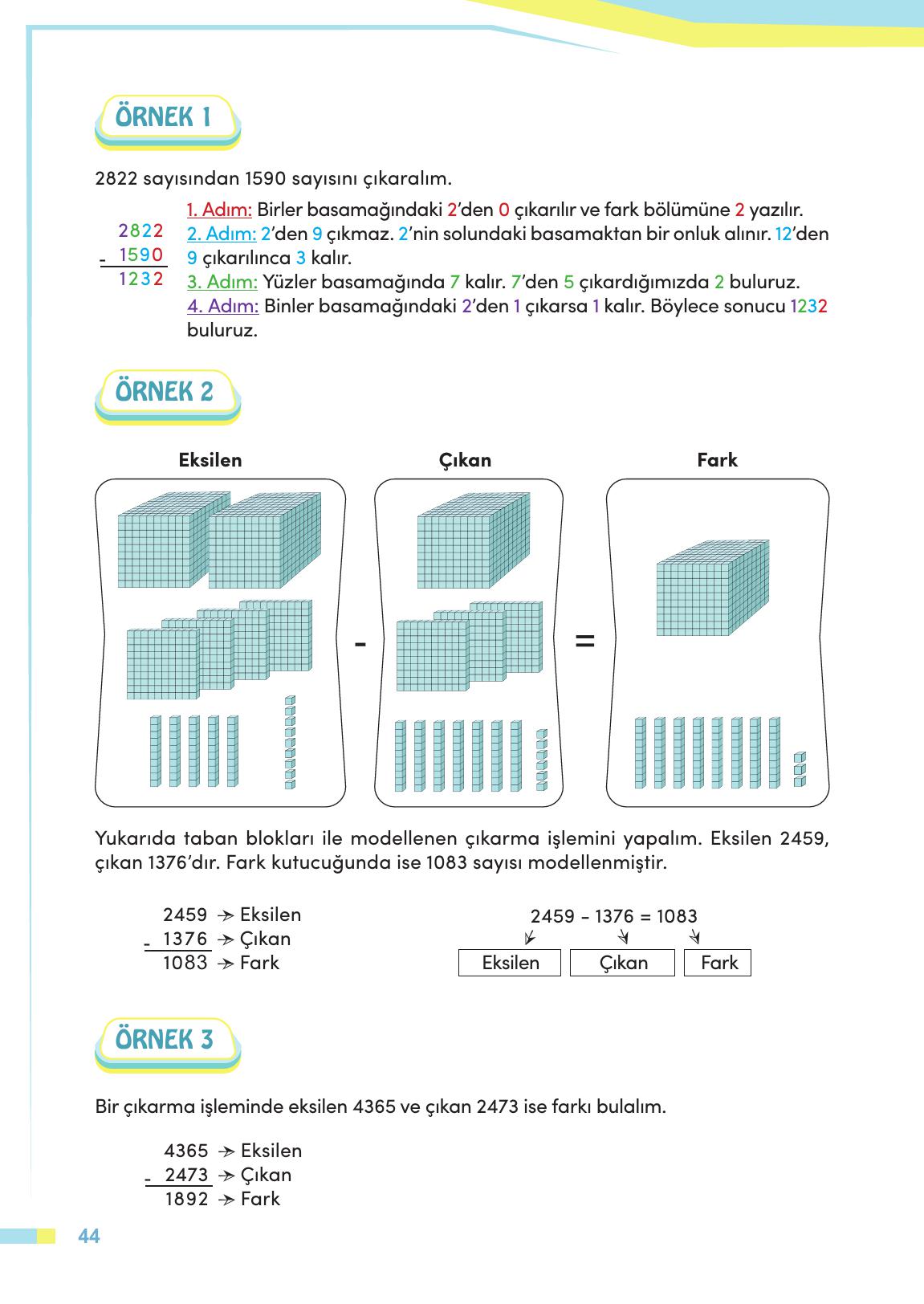 4. Sınıf Meb Yayınları Matematik Ders Kitabı Sayfa 45 Cevapları 4. Sınıf Meb Yayınları Matematik Ders Kitabı Sayfa 45 Cevapları