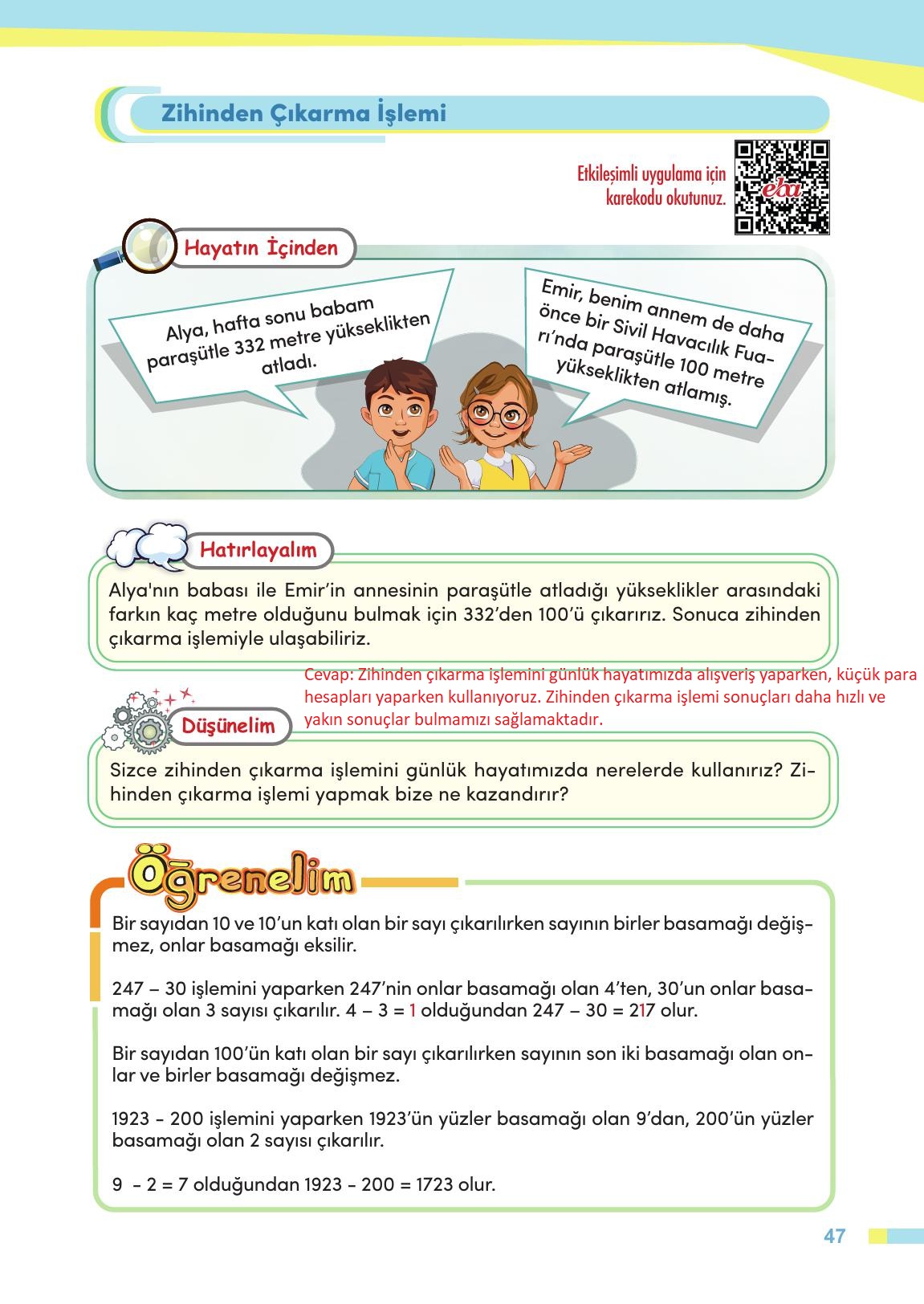 4. Sınıf Meb Yayınları Matematik Ders Kitabı Sayfa 48 Cevapları 4. Sınıf Meb Yayınları Matematik Ders Kitabı Sayfa 48 Cevapları