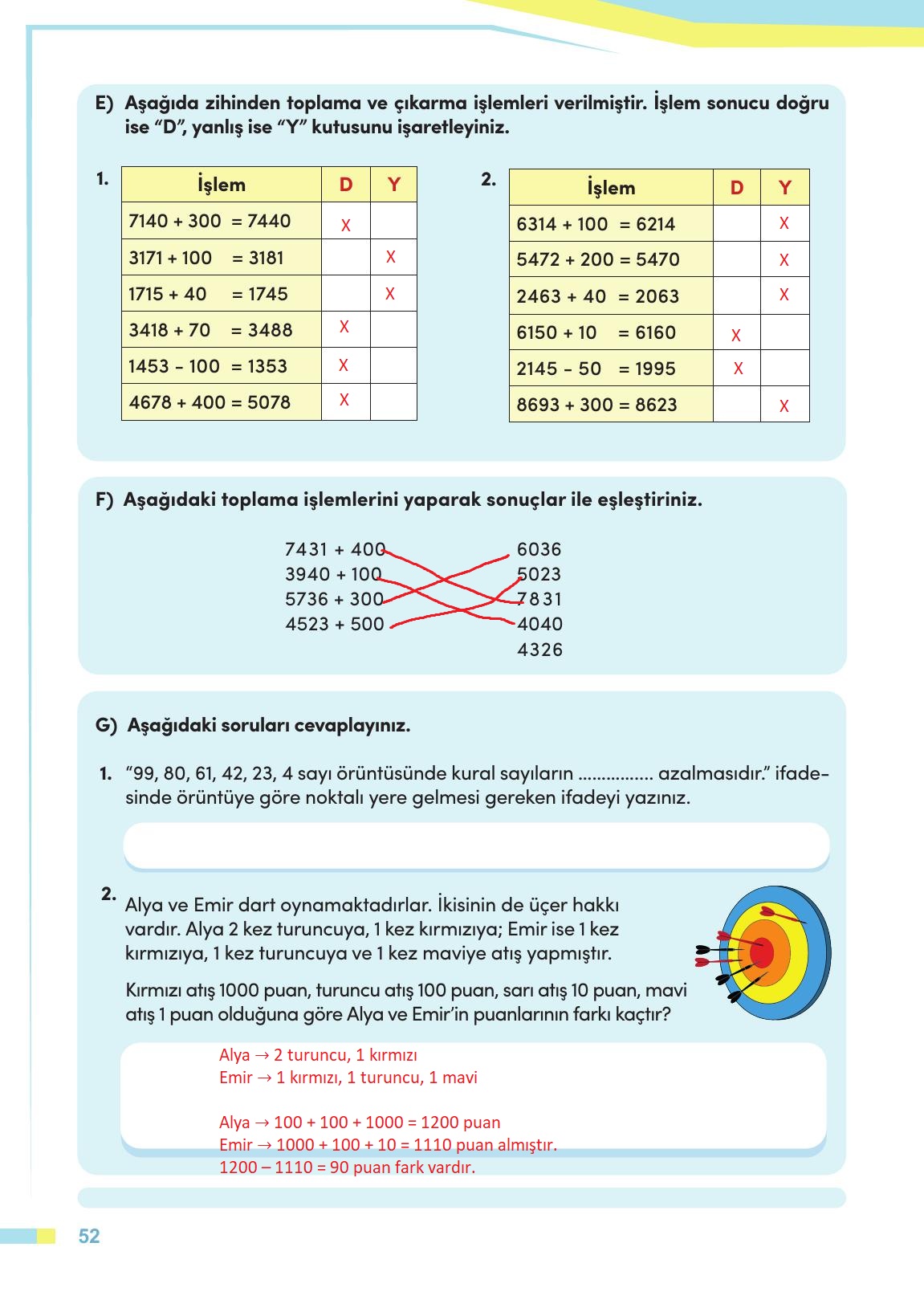 4. Sınıf Meb Yayınları Matematik Ders Kitabı Sayfa 53 Cevapları