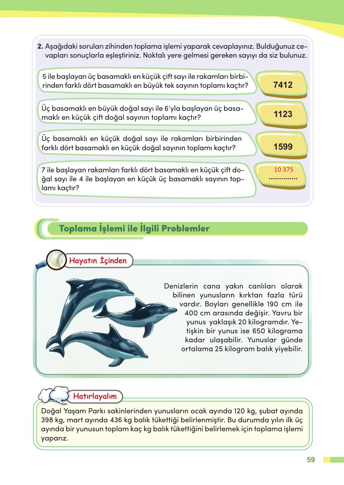4. Sınıf Meb Yayınları Matematik Ders Kitabı Sayfa 60 Cevapları