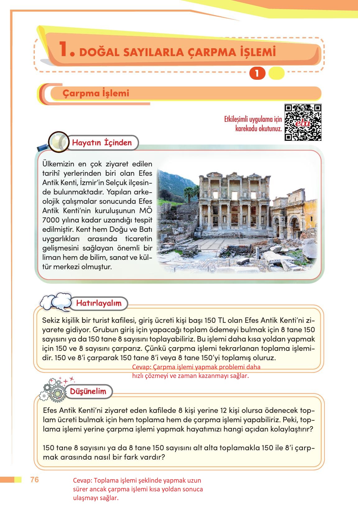 4. Sınıf Meb Yayınları Matematik Ders Kitabı Sayfa 77 Cevapları