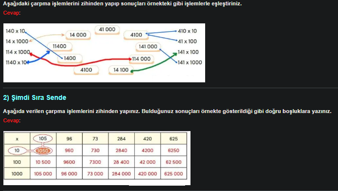4. Sınıf Meb Yayınları Matematik Ders Kitabı Sayfa 84 Cevapları