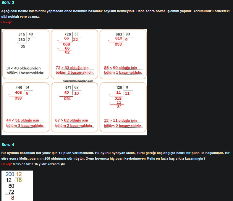 4. Sınıf Meb Yayınları Matematik Ders Kitabı Sayfa 94 Cevapları