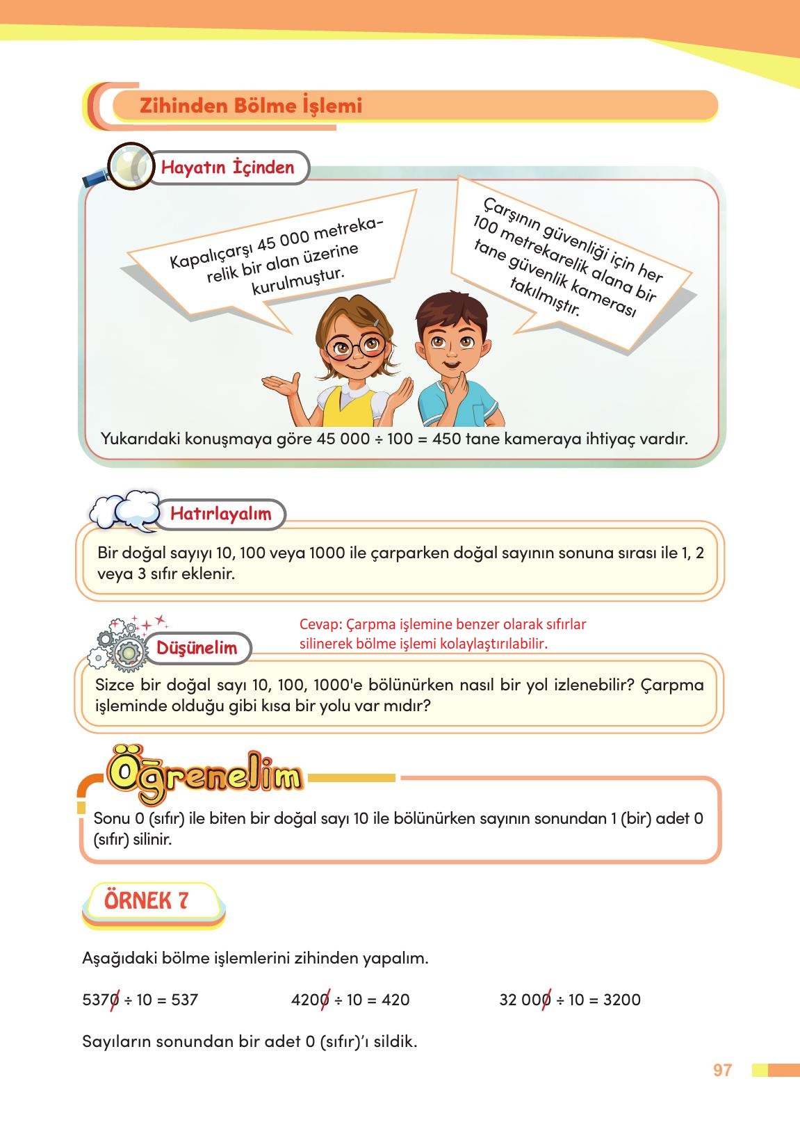 4. Sınıf Meb Yayınları Matematik Ders Kitabı Sayfa 98 Cevapları