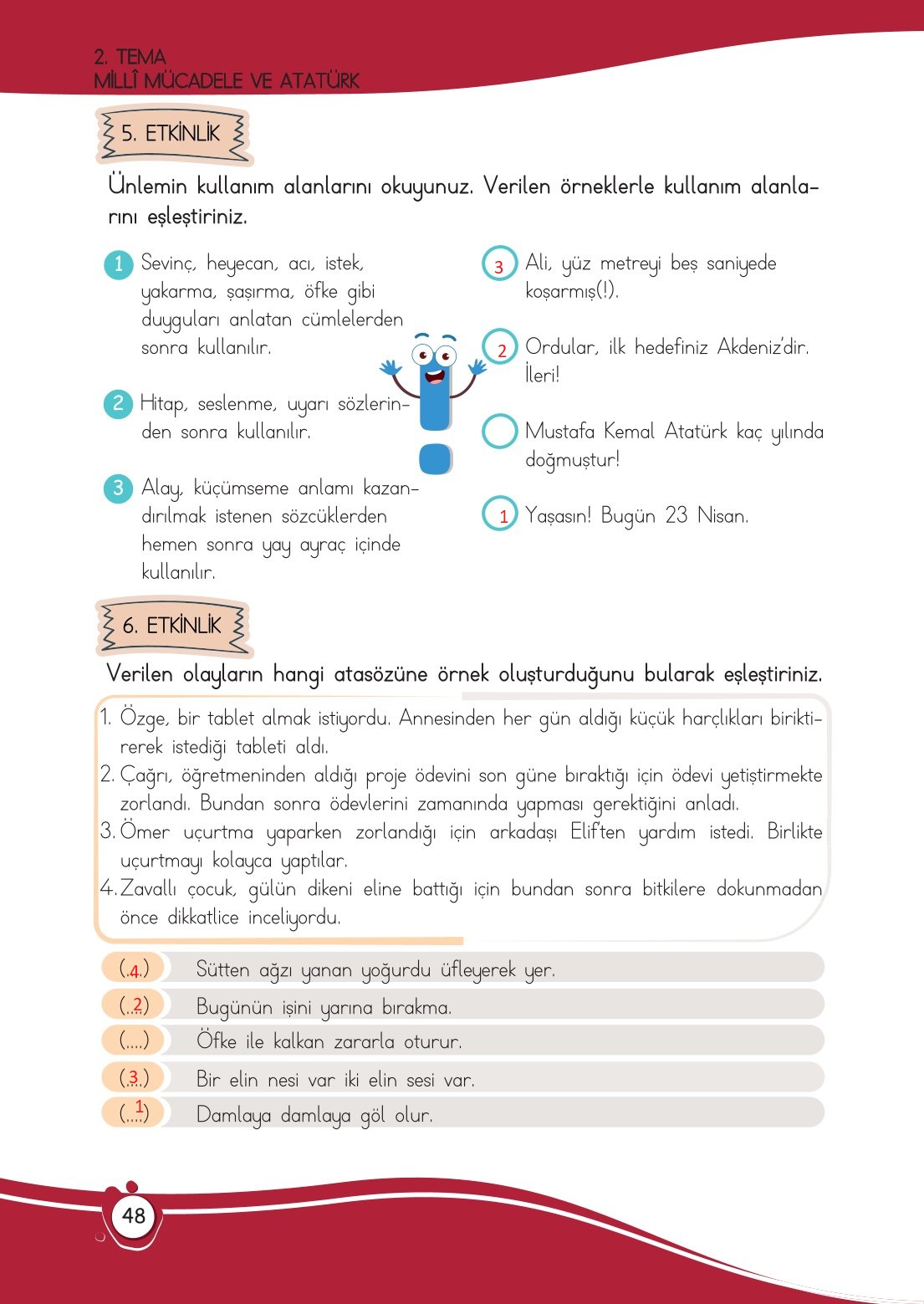 4. Sınıf Meb Yayınları Türkçe Ders Kitabı Sayfa 0048 Cevapları