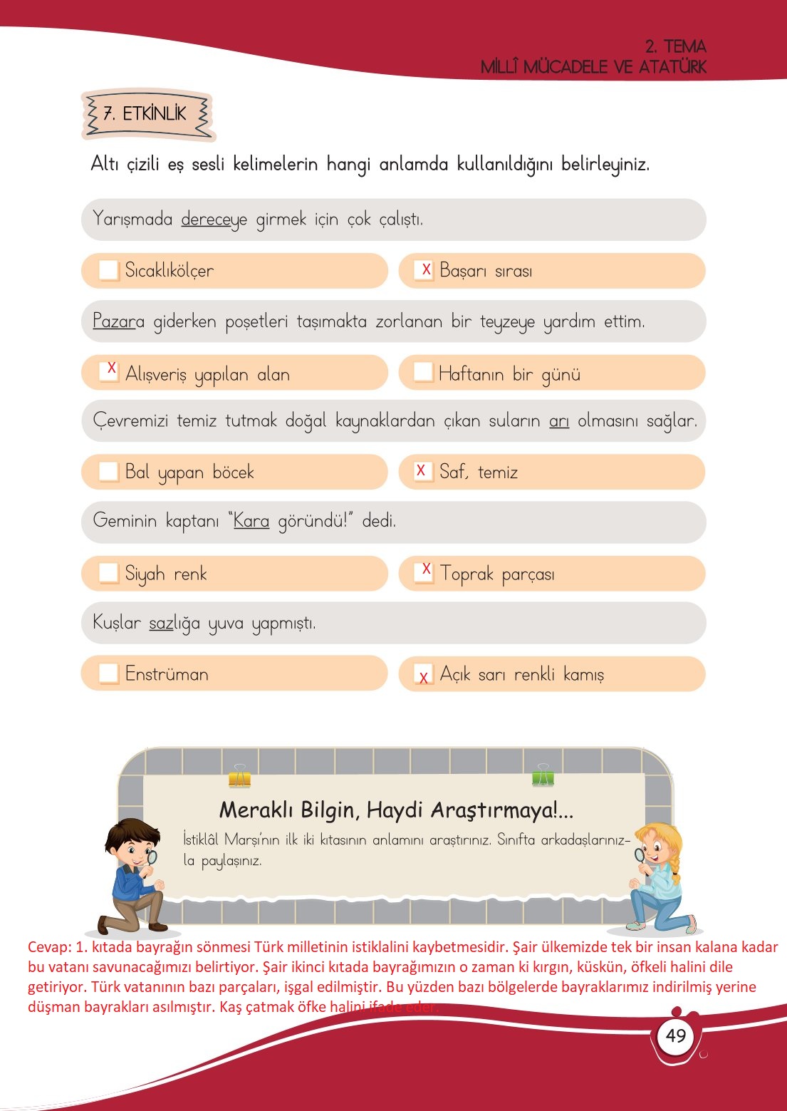4. Sınıf Meb Yayınları Türkçe Ders Kitabı Sayfa 0049 Cevapları