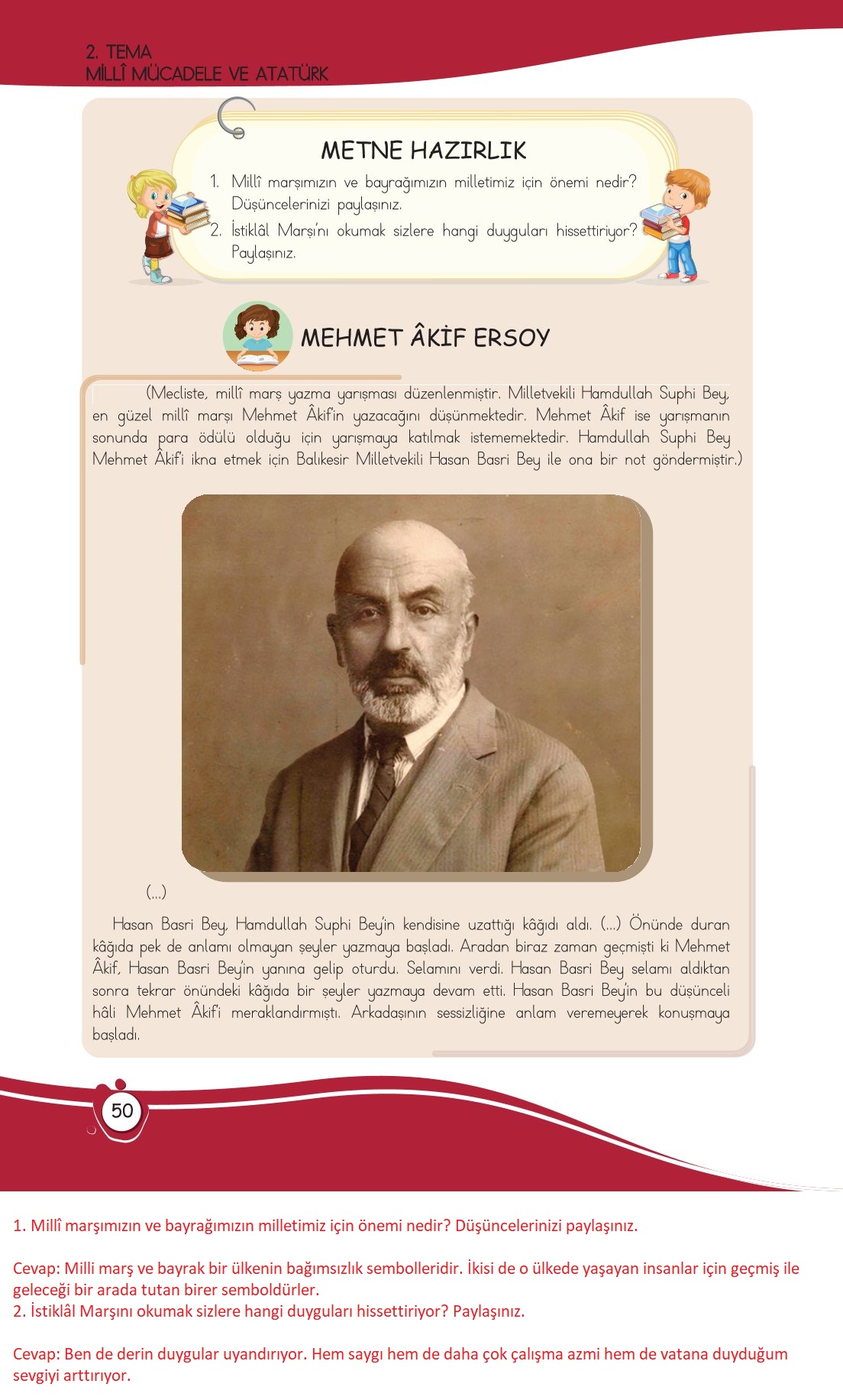 4. Sınıf Meb Yayınları Türkçe Ders Kitabı Sayfa 0050 Cevapları