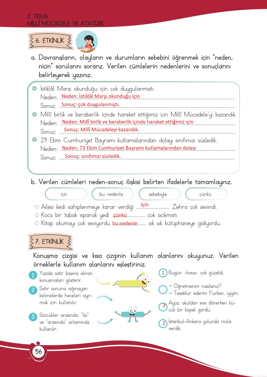4. Sınıf Meb Yayınları Türkçe Ders Kitabı Sayfa 0056 Cevapları