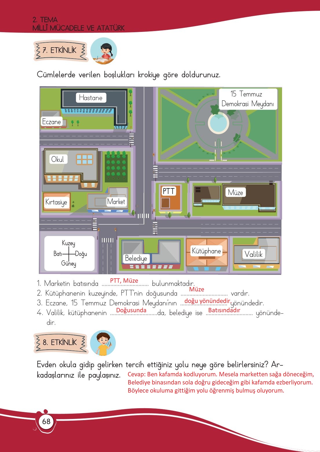 4. Sınıf Meb Yayınları Türkçe Ders Kitabı Sayfa 0068 Cevapları