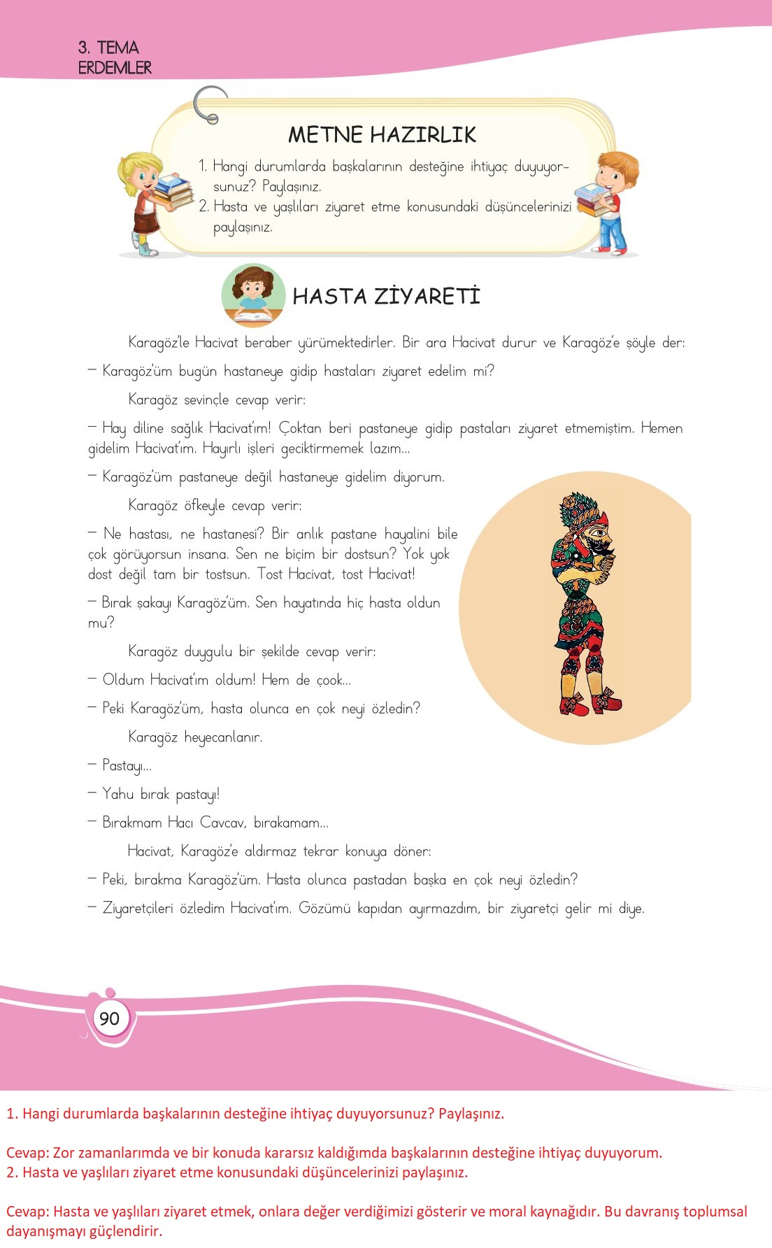 4. Sınıf Meb Yayınları Türkçe Ders Kitabı Sayfa 0090 Cevapları