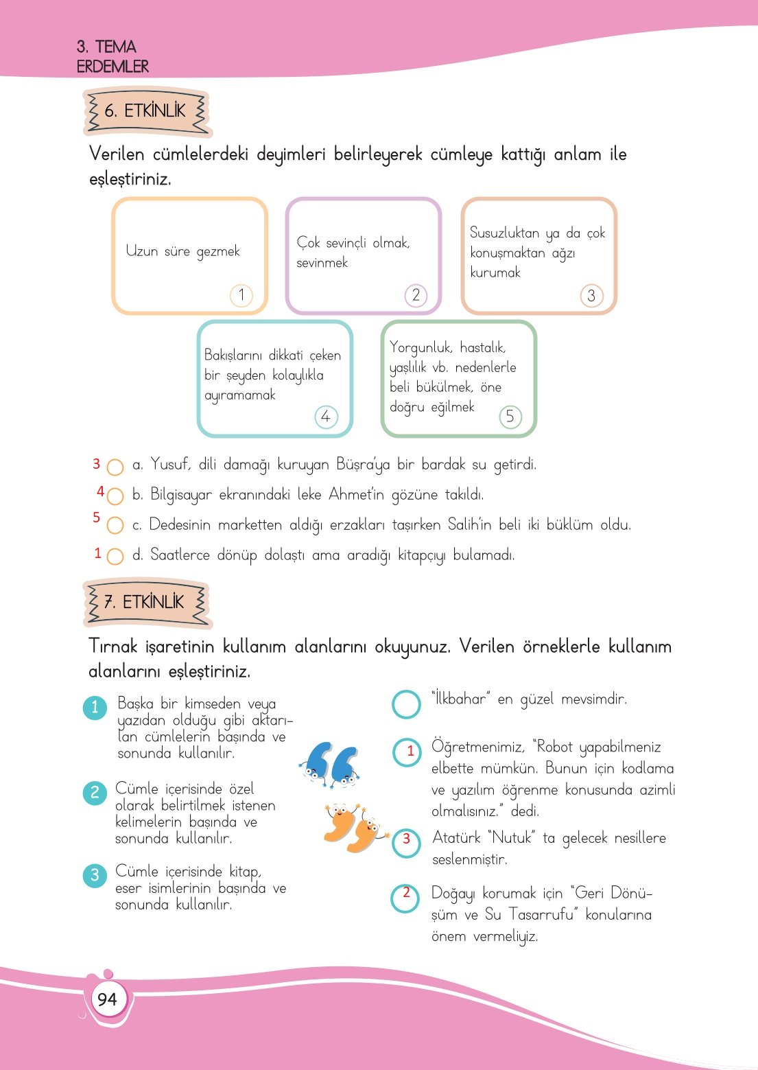 4. Sınıf Meb Yayınları Türkçe Ders Kitabı Sayfa 0094 Cevapları